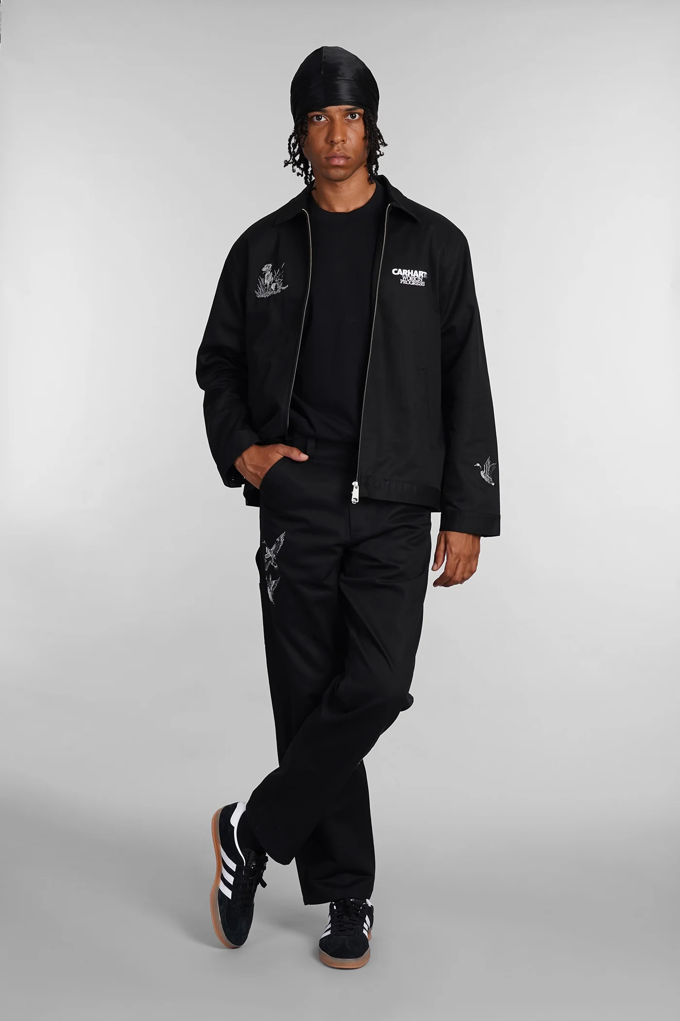 Casual jacket in black cotton - Image 2