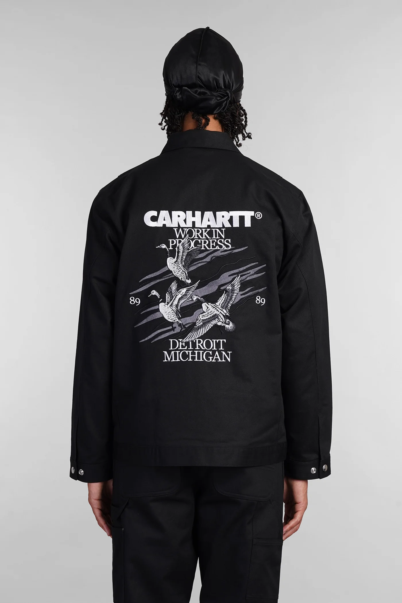 Casual jacket in black cotton - Image 3
