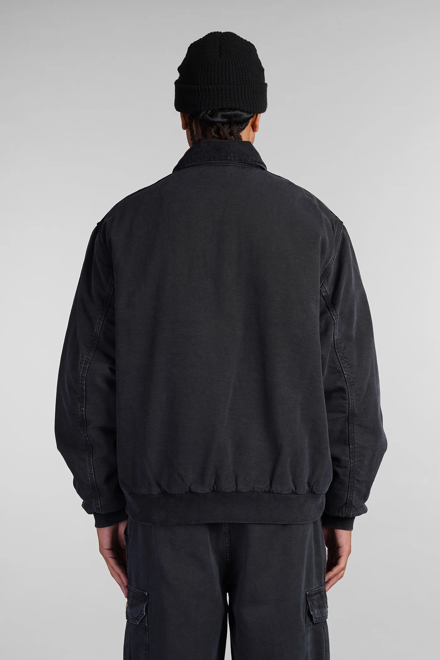 Casual jacket in black cotton - Image 3