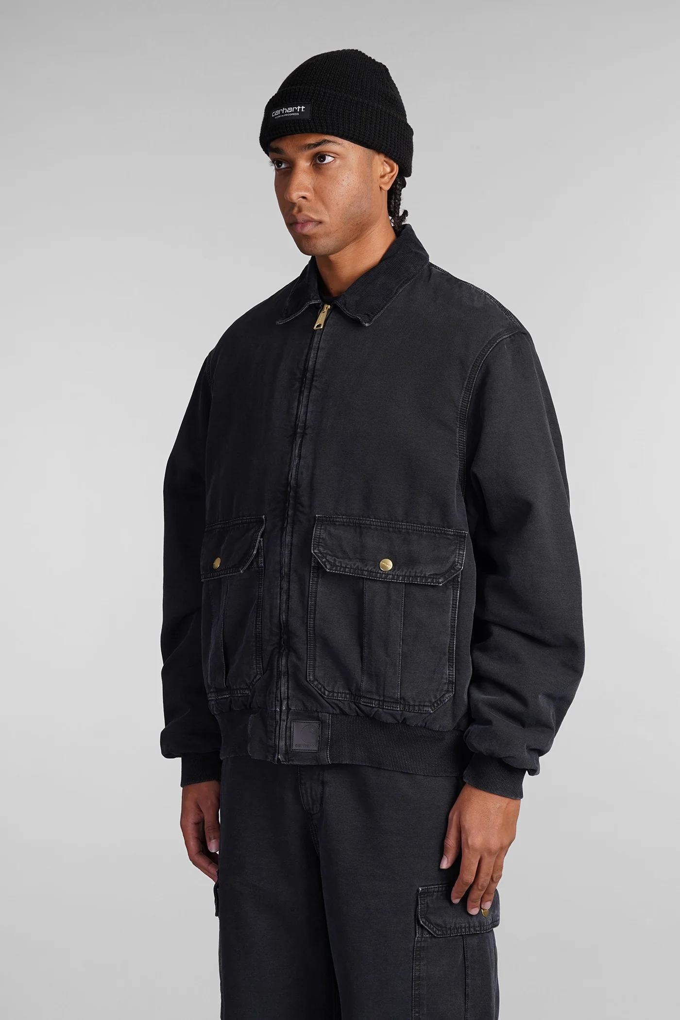 Casual jacket in black cotton - Image 4