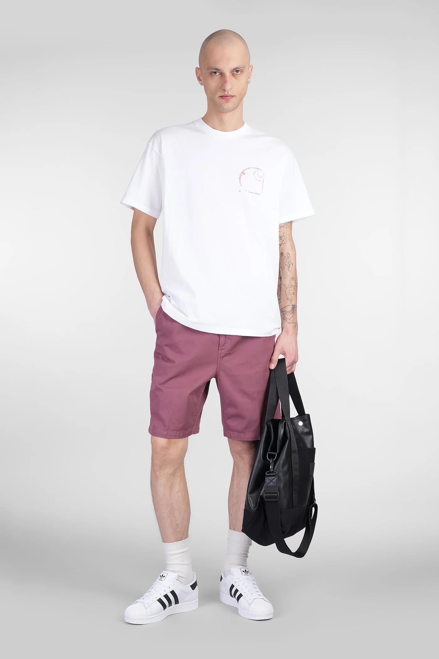 Flint Short Shorts in bordeaux cotton - Image 2