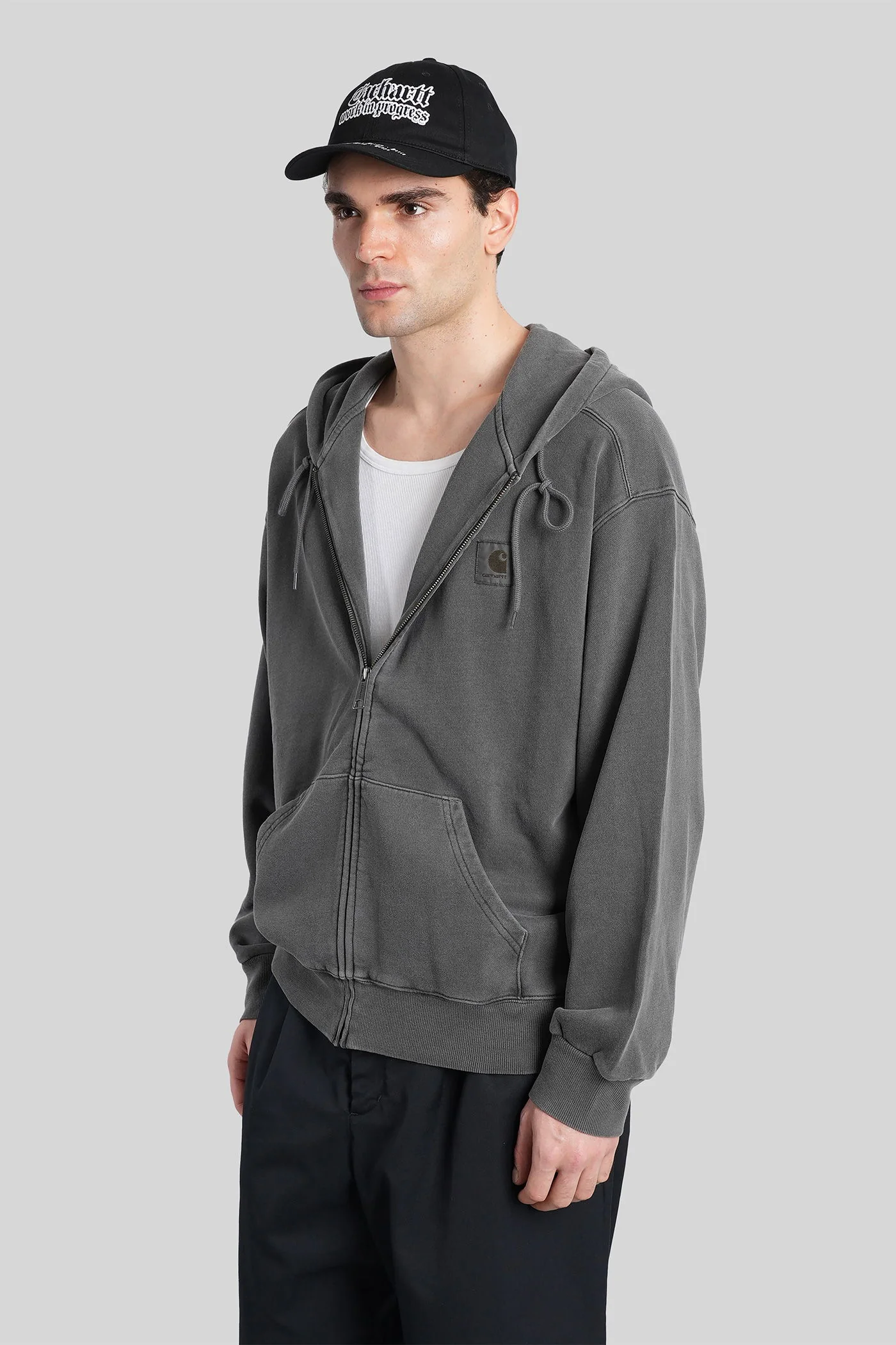Hooded nelson jacket Sweatshirt in grey cotton - Image 4