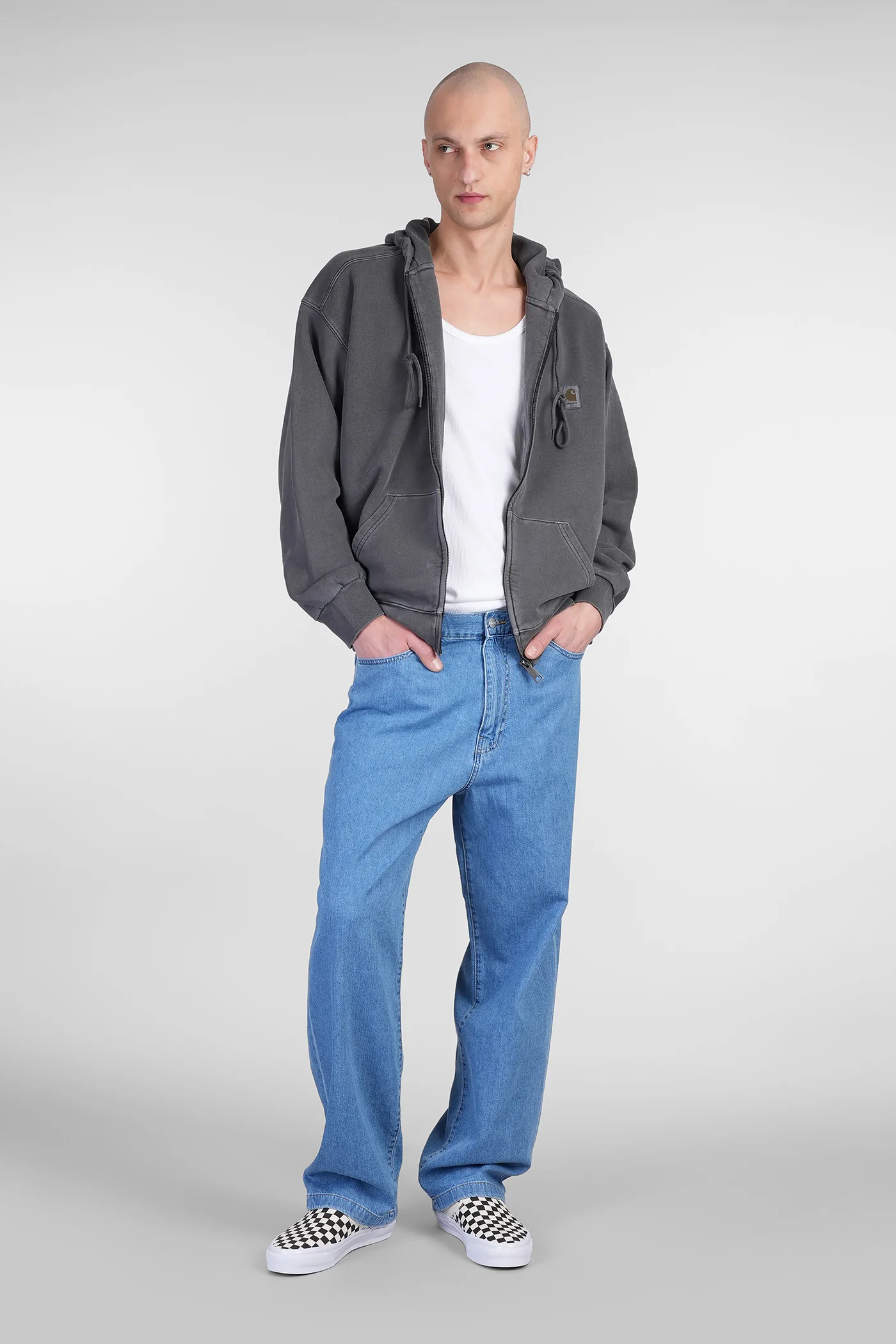 Nelson Jacket Sweatshirt in grey cotton - Image 2