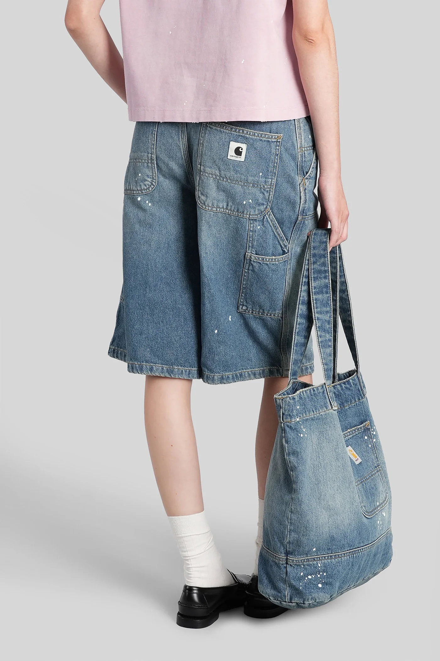 Nixon double knee Shorts in blue cotton - Image 3