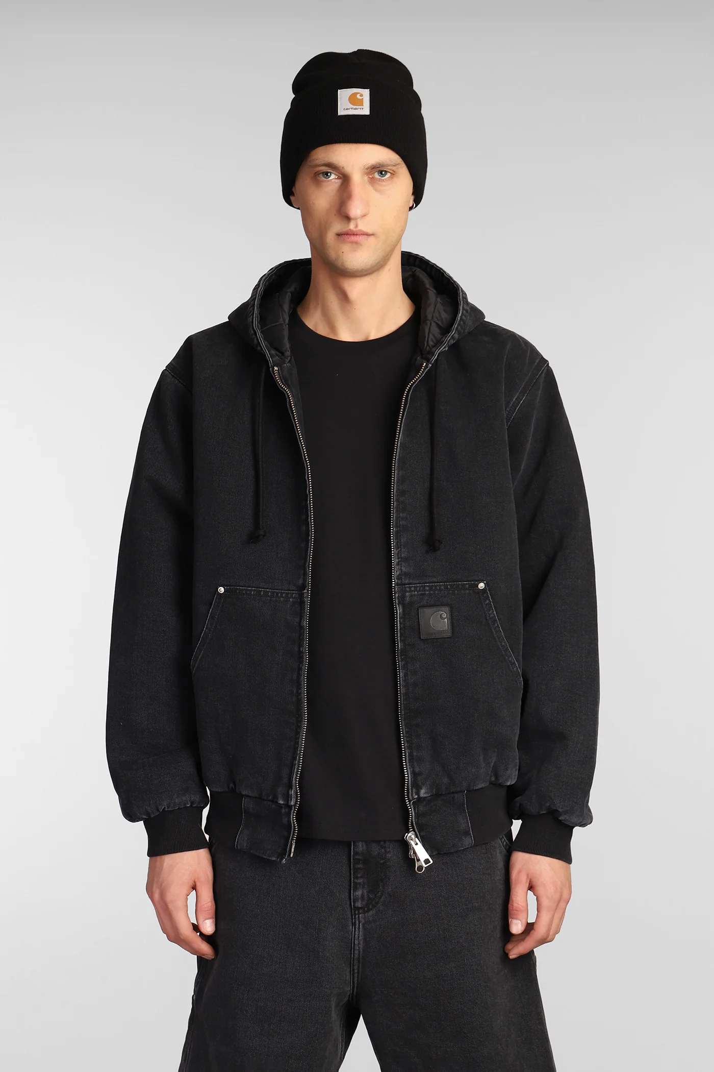 OG Active Rivet Jkt Denim Jackets in black denim