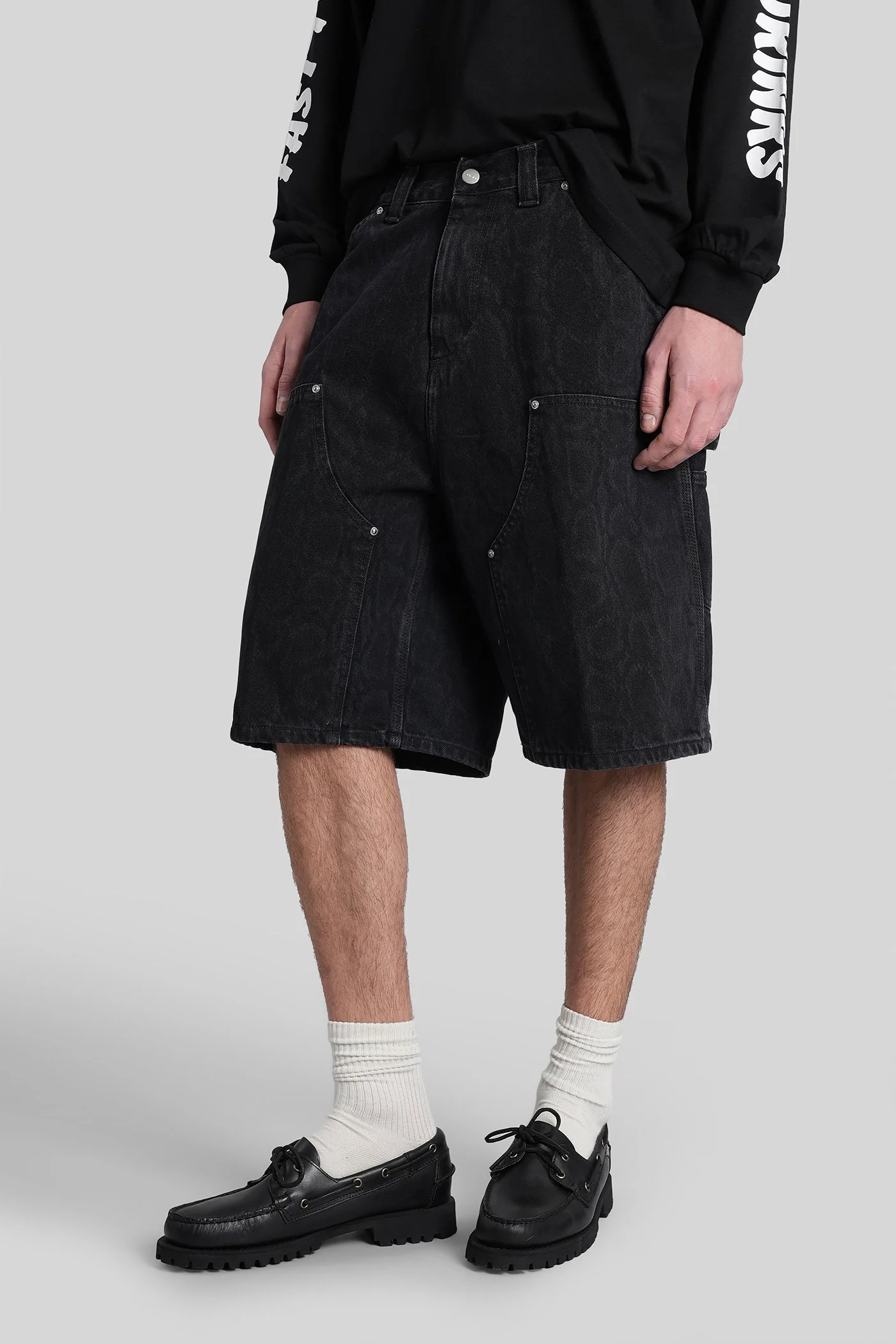 Og double knee short Shorts in black cotton - Image 4