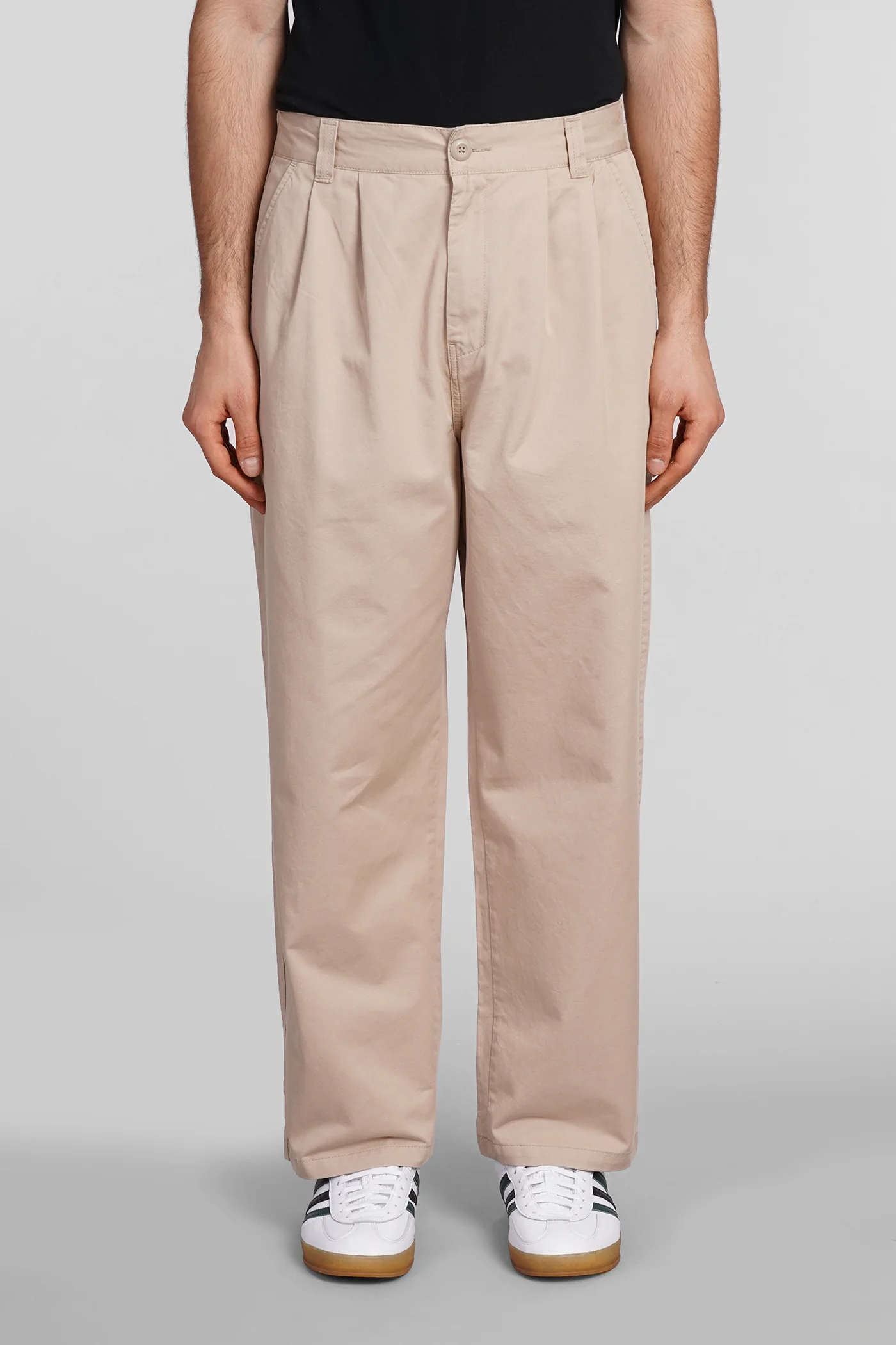 Pants in beige cotton