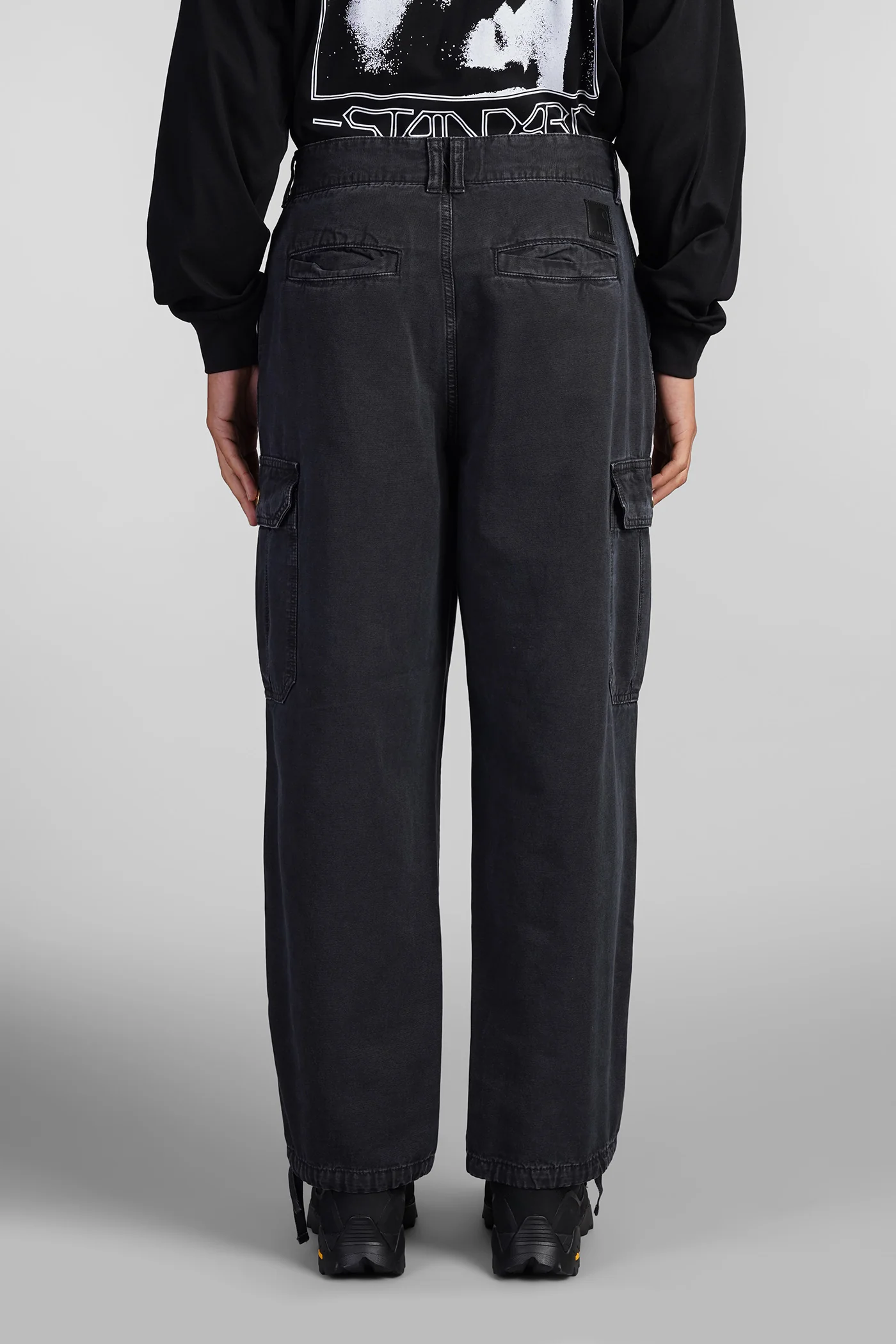 Pants in black cotton - Image 3