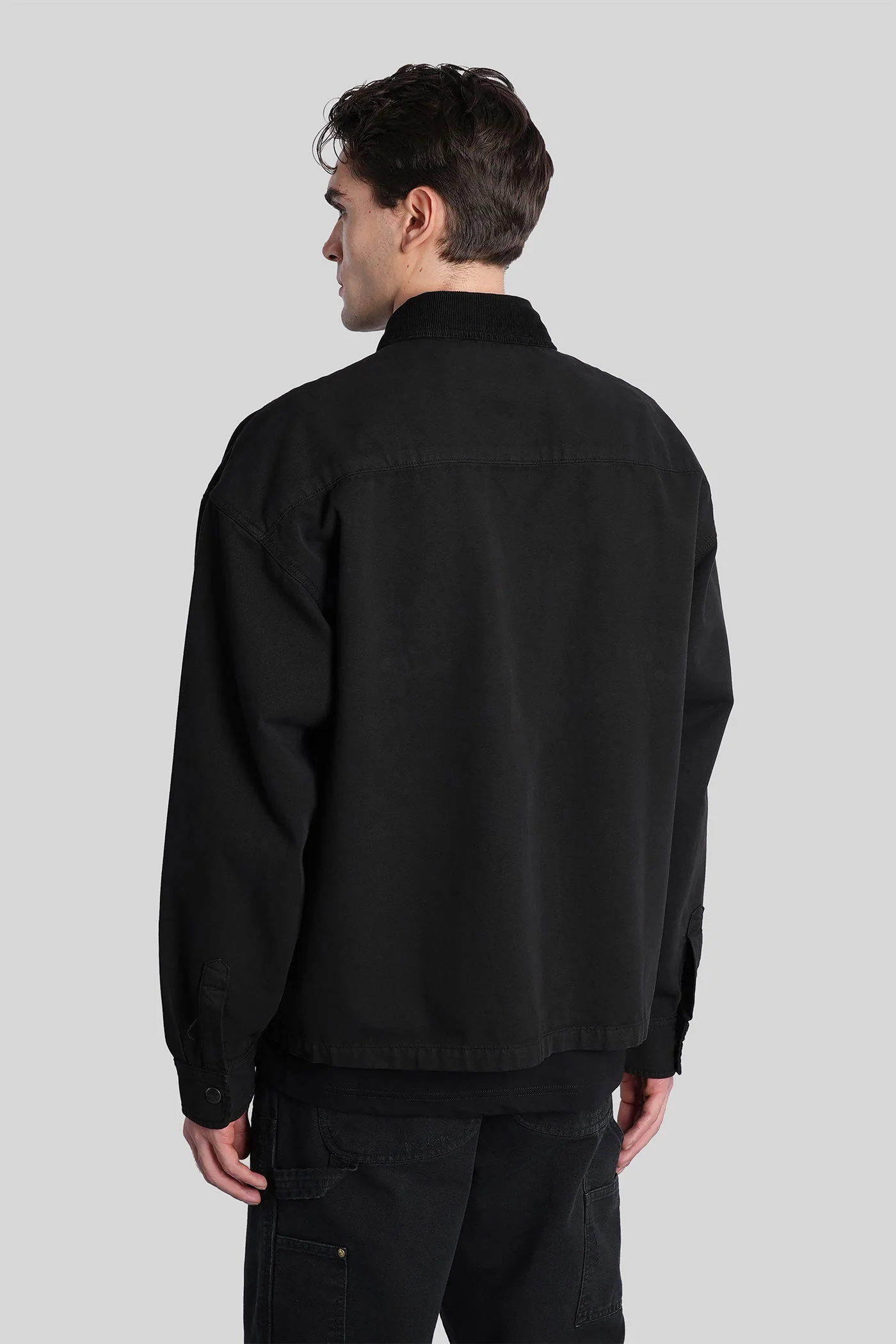 Prescott shirt Casual jacket in black cotton - Image 3