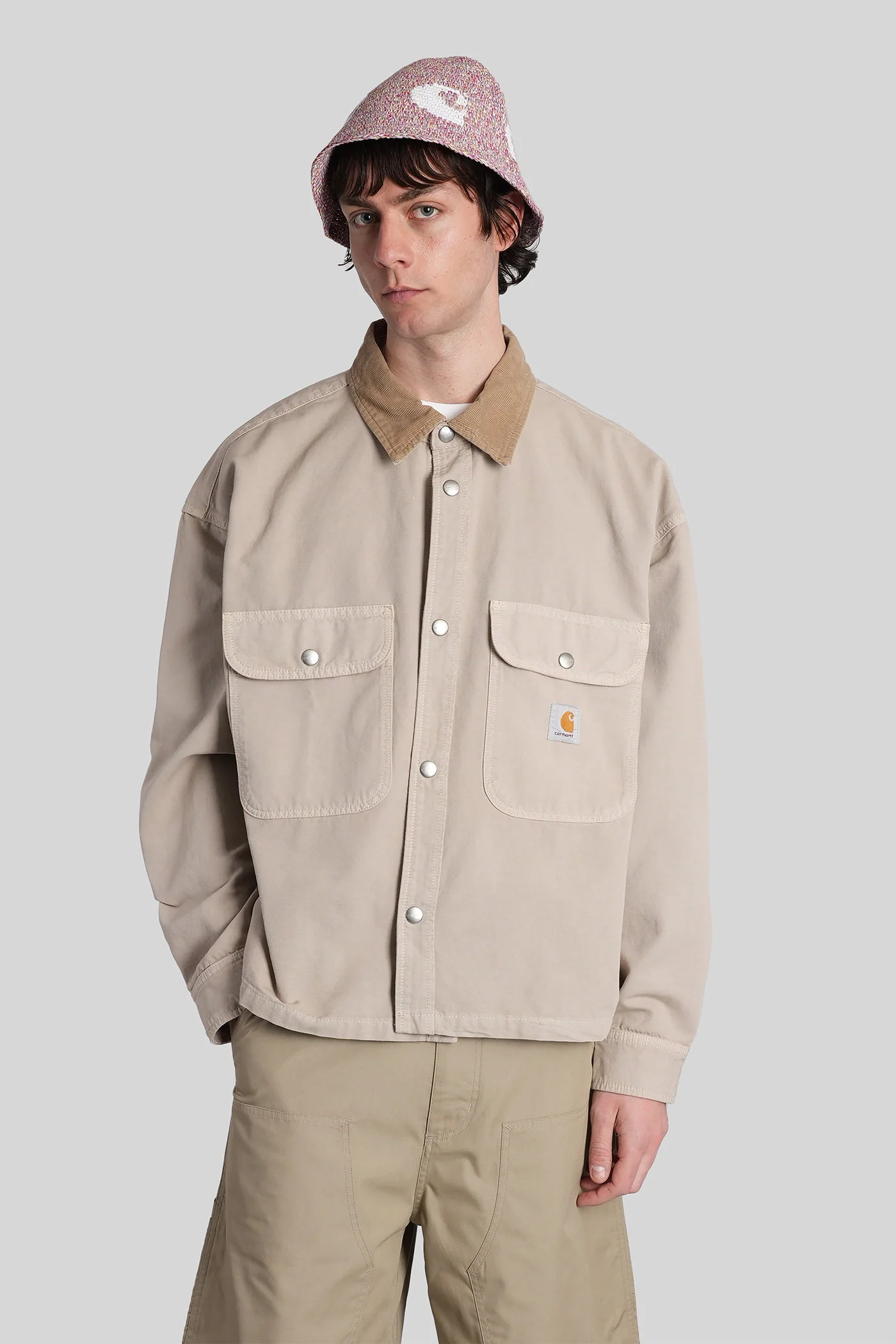 Prescott shirt jac Casual jacket in beige denim
