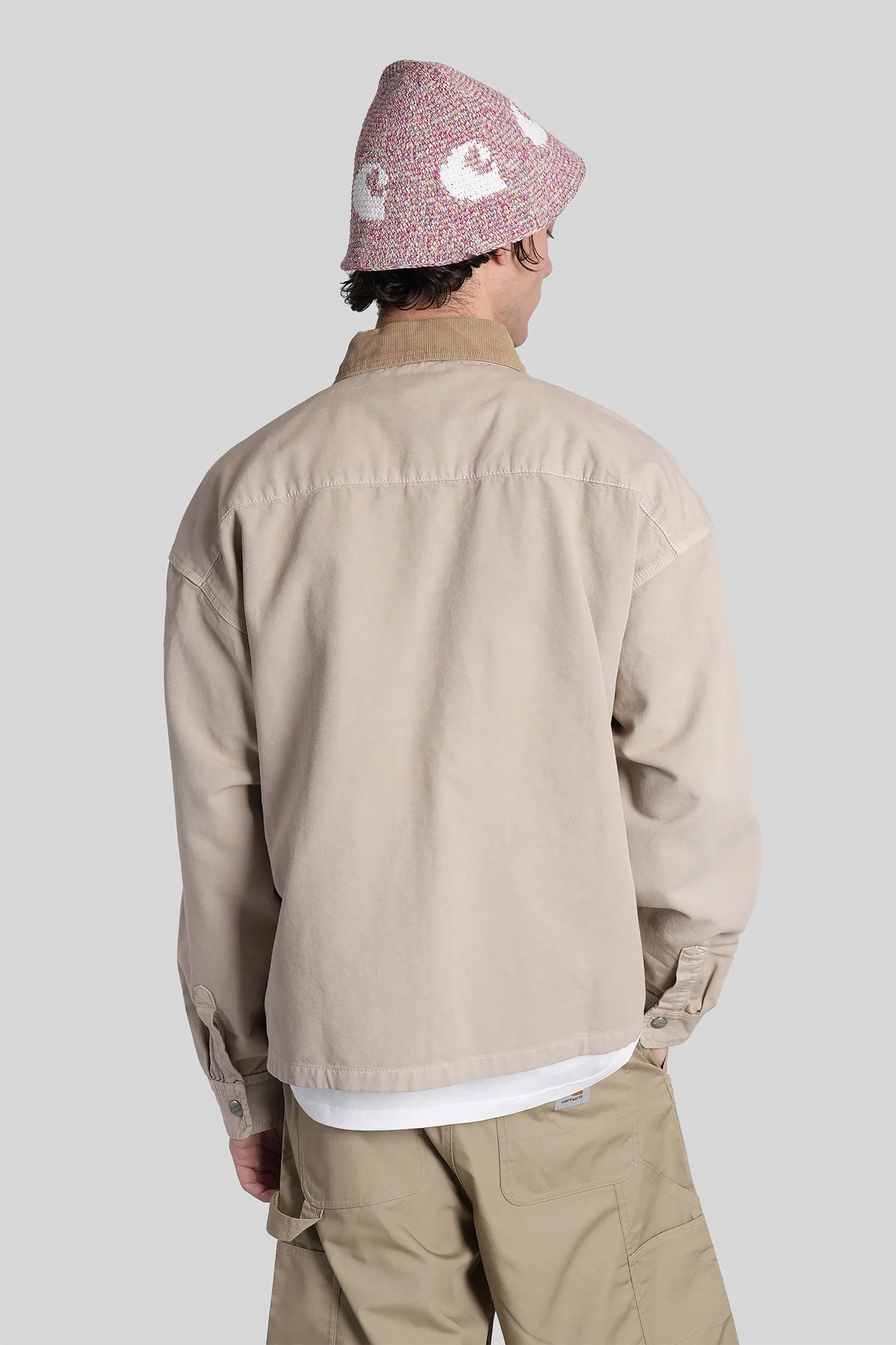 Prescott shirt jac Casual jacket in beige denim - Image 3