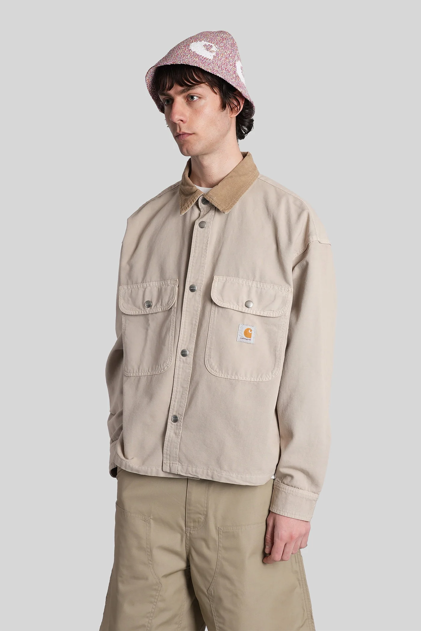 Prescott shirt jac Casual jacket in beige denim - Image 4