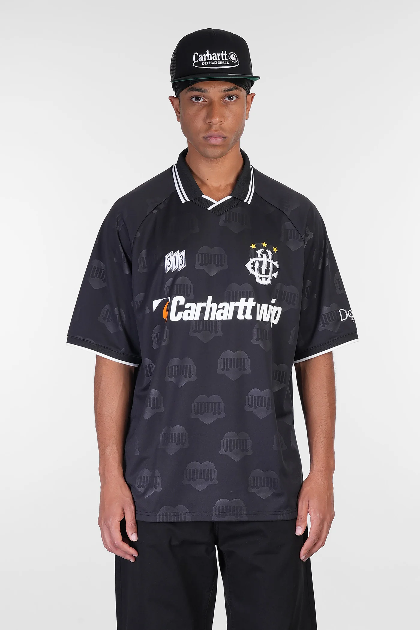 S-S Hartt s Footbal Polo in black polyester