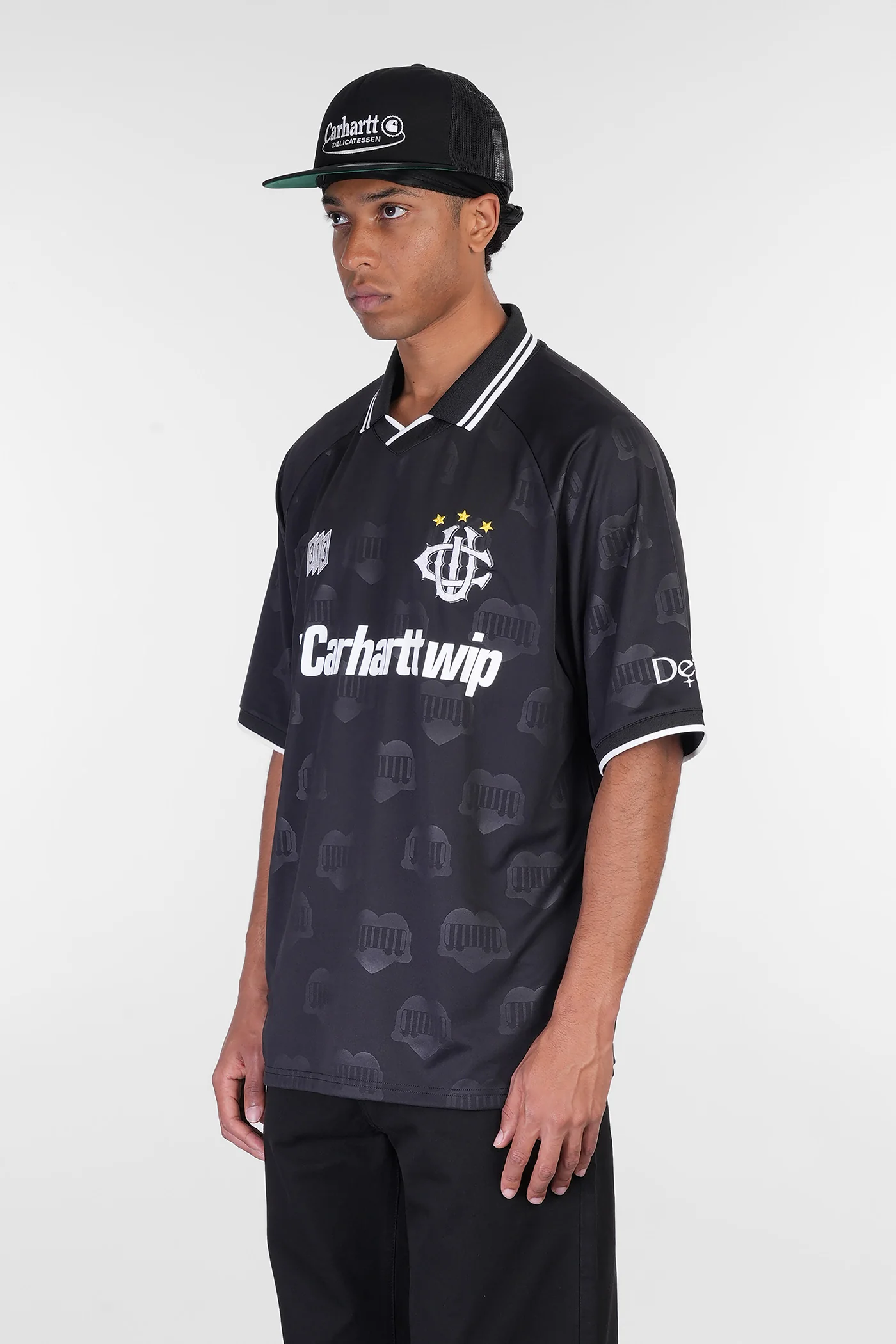 S-S Hartt s Footbal Polo in black polyester - Image 4