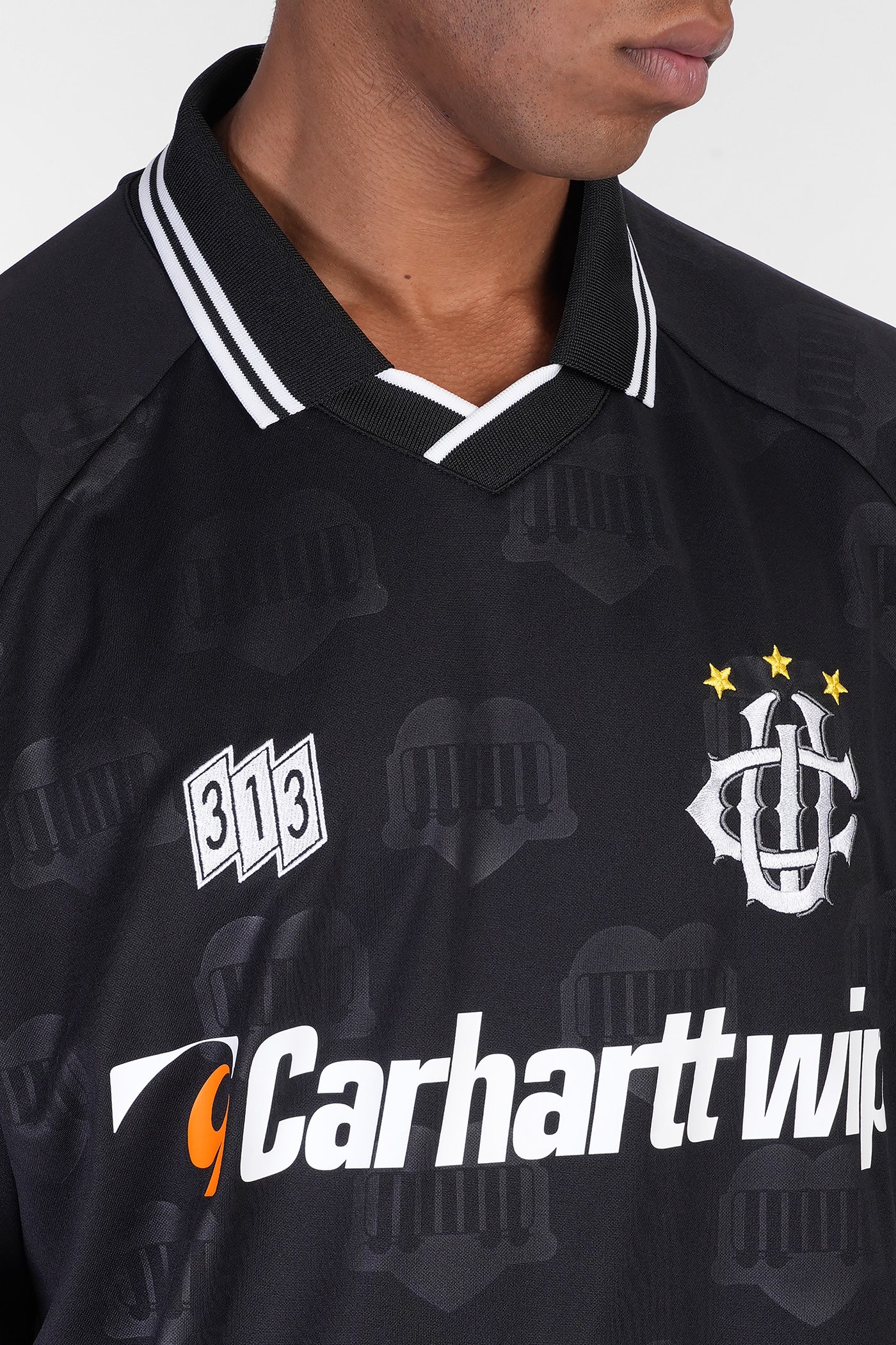 S-S Hartt s Footbal Polo in black polyester - Image 5