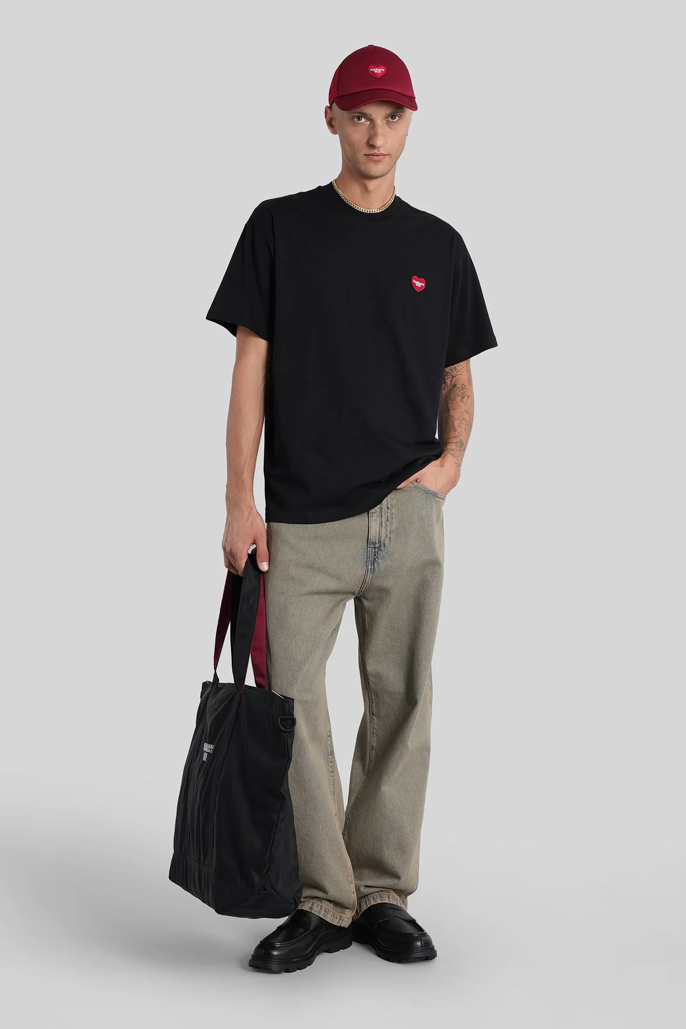 S-S Heart II Hartt T-Shirt in black cotton - Image 2