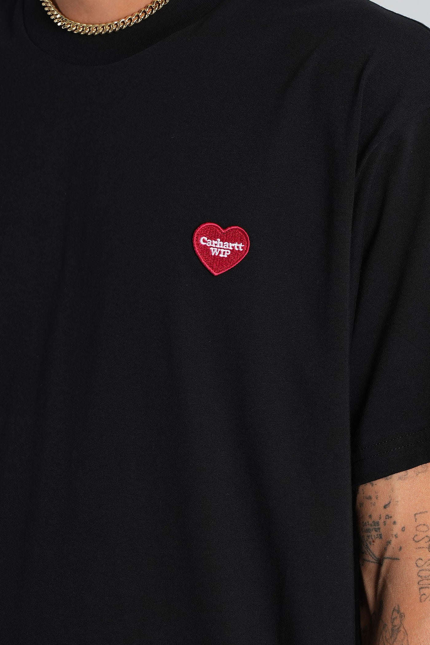 S-S Heart II Hartt T-Shirt in black cotton - Image 5