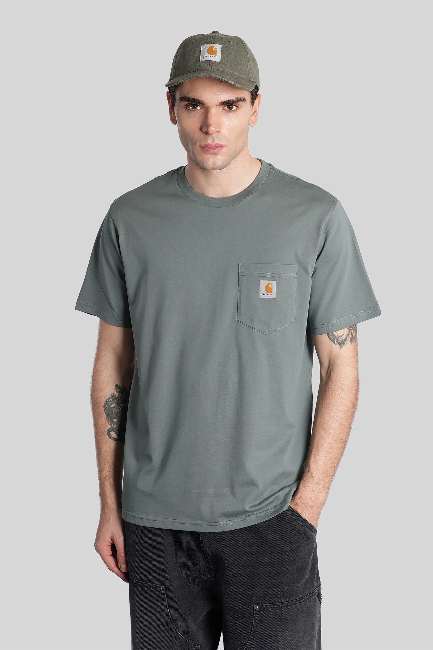 S-S Pocket T-shirt T-Shirt in green cotton