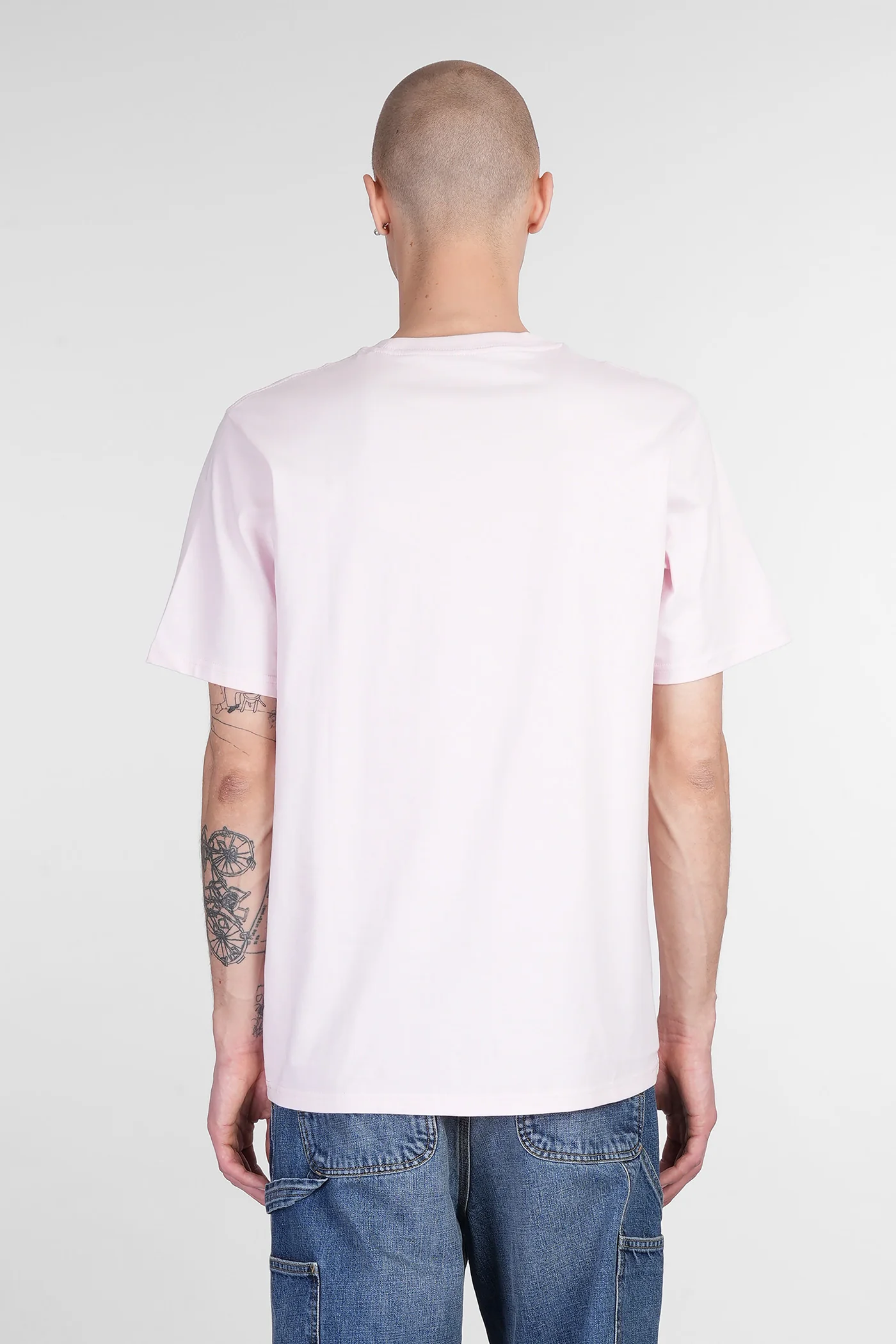 S-S Pocket T-shirt T-Shirt in rose-pink cotton - Image 3