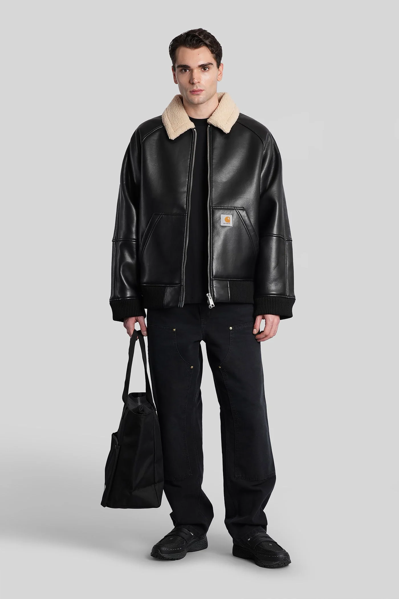 Shepton jacket Casual jacket in black faux leather - Image 2
