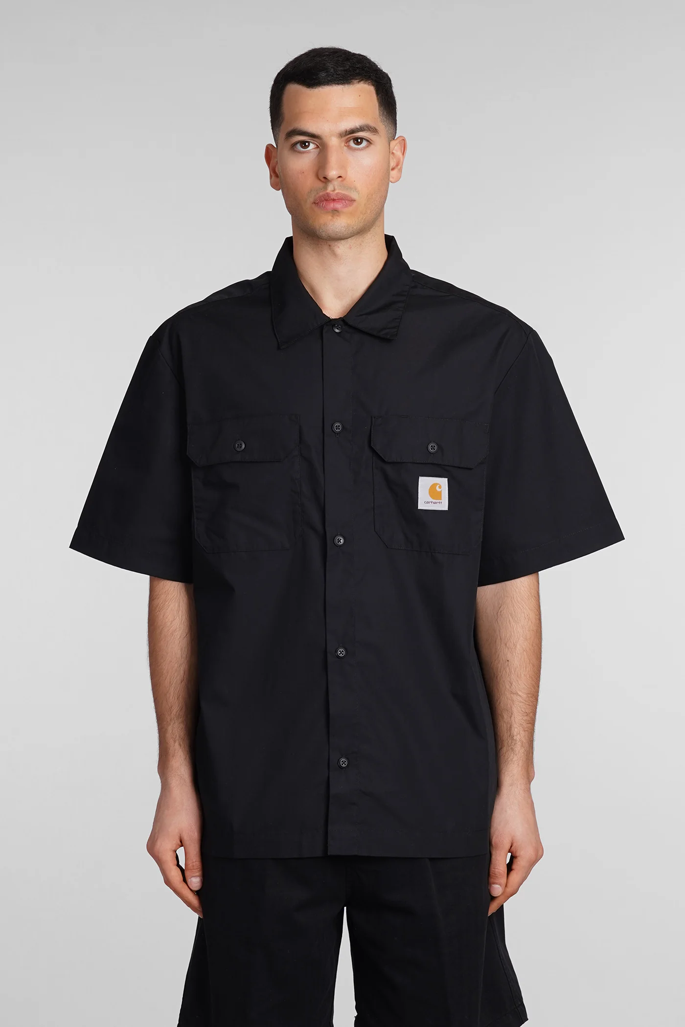 Shirt in black cotton