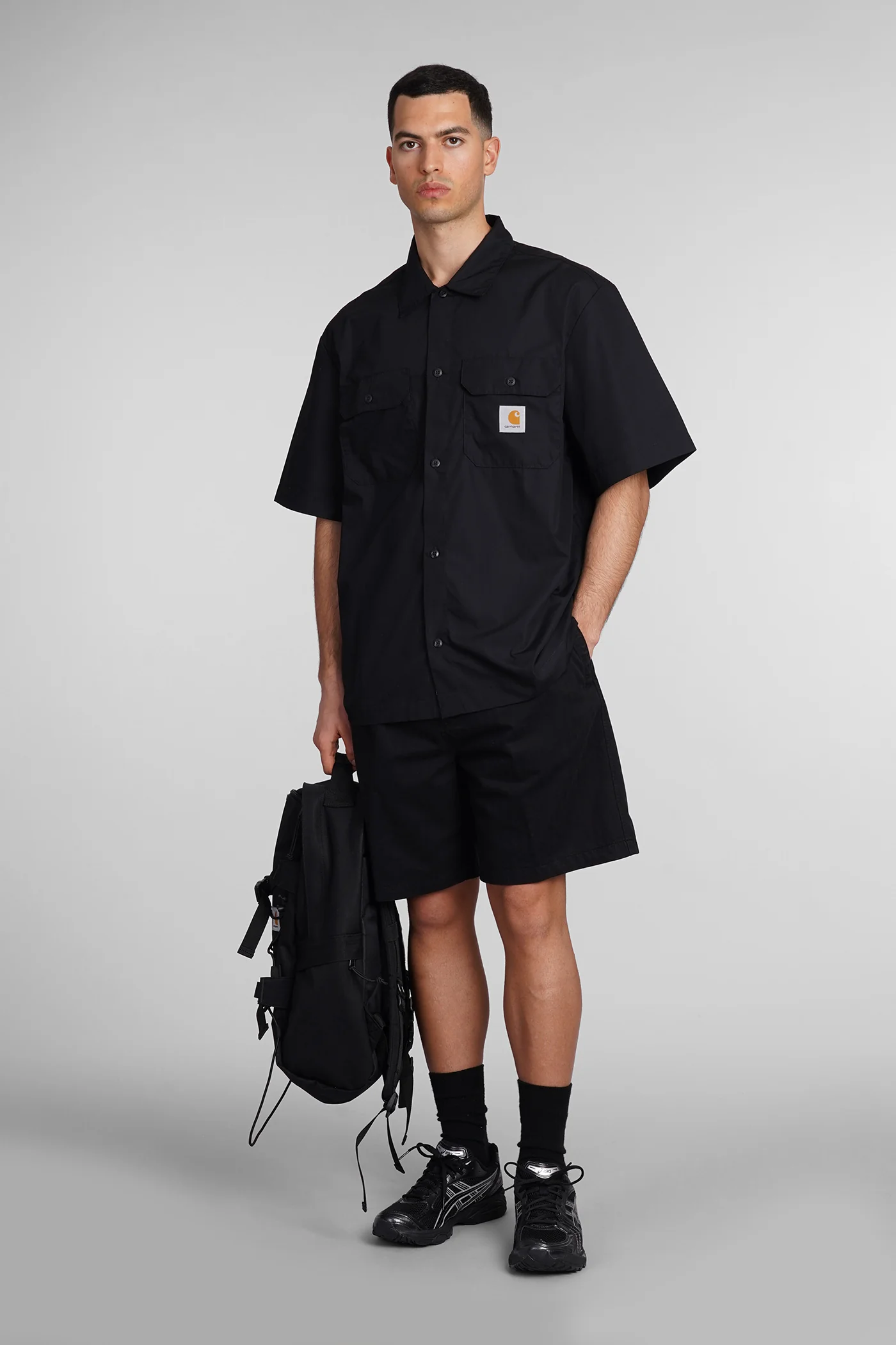 Shirt in black cotton - Image 2