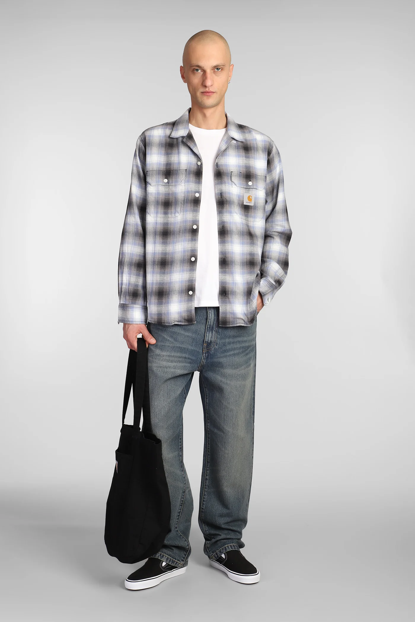 Shirt in blue cotton - Image 2