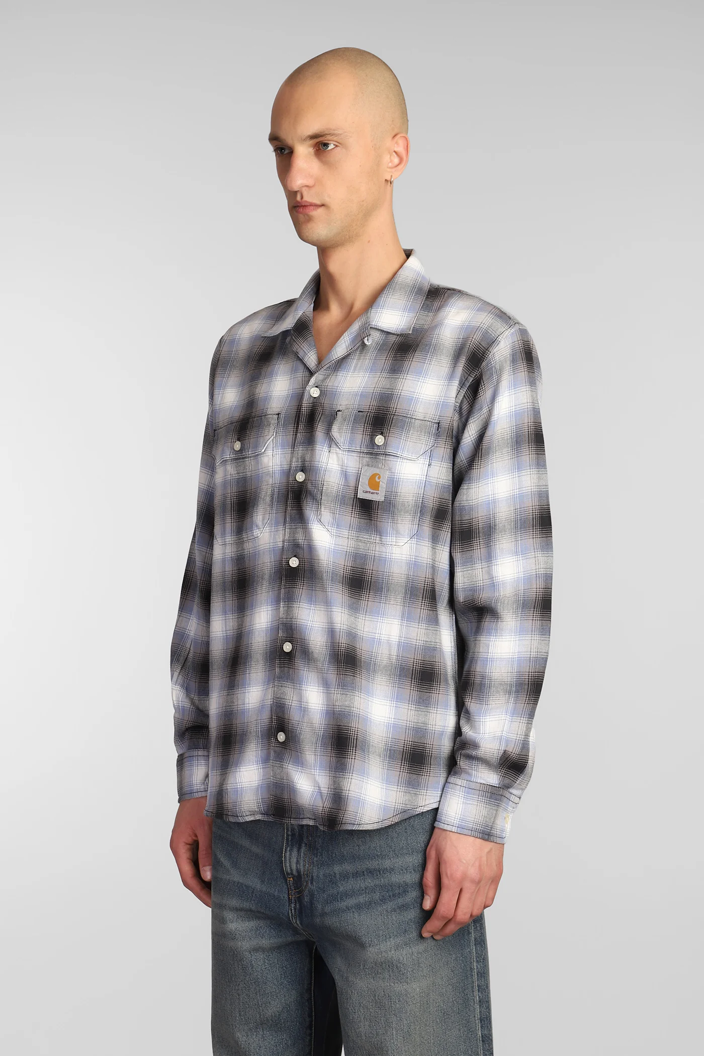 Shirt in blue cotton - Image 4