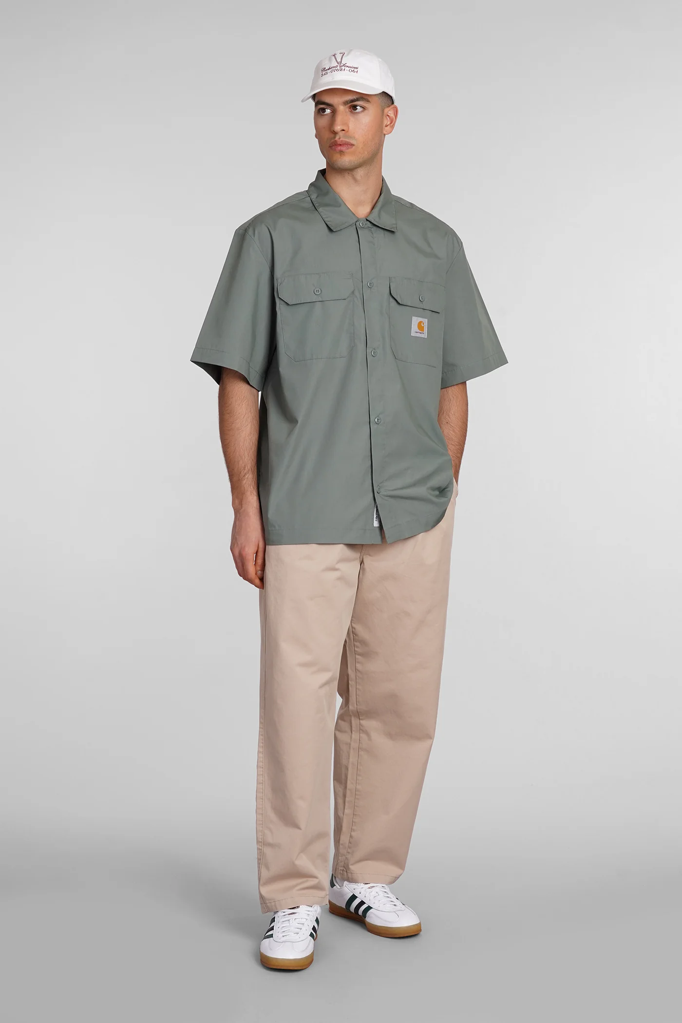Shirt in green cotton - Image 2