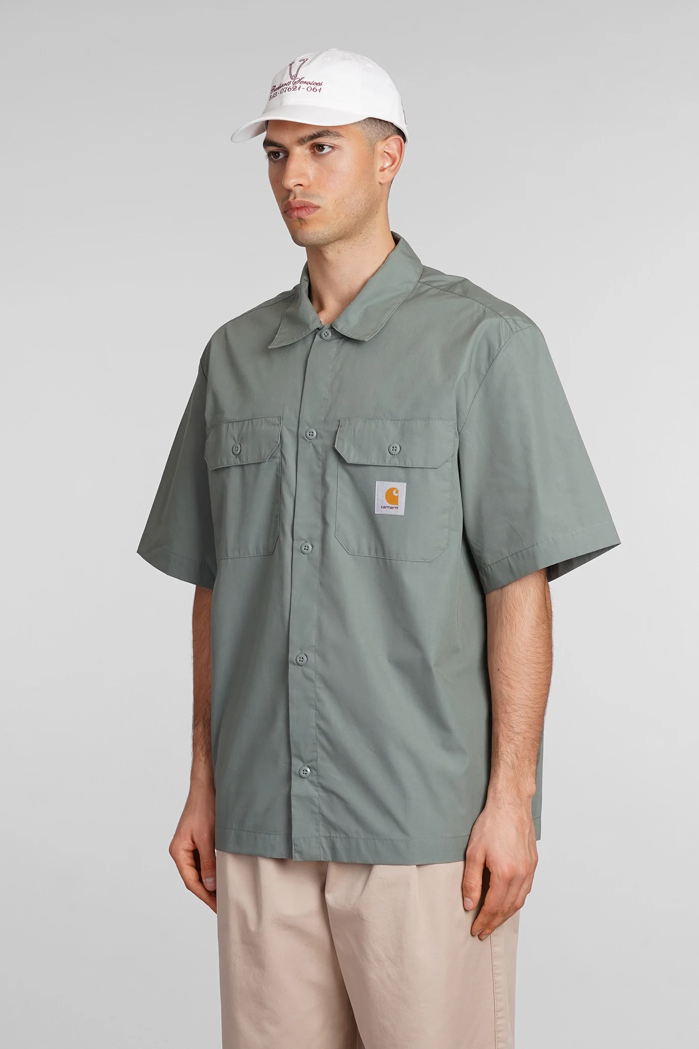 Shirt in green cotton - Image 4