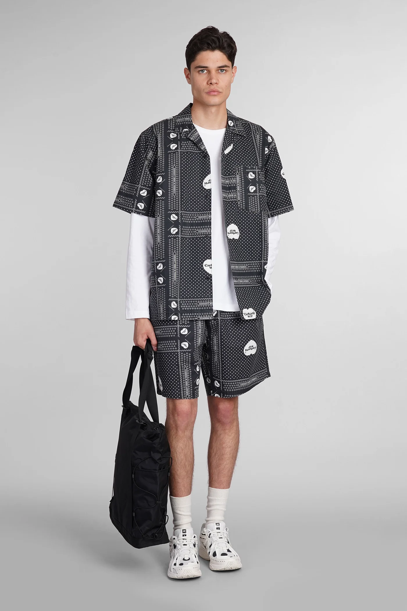 Shorts in black cotton - Image 2