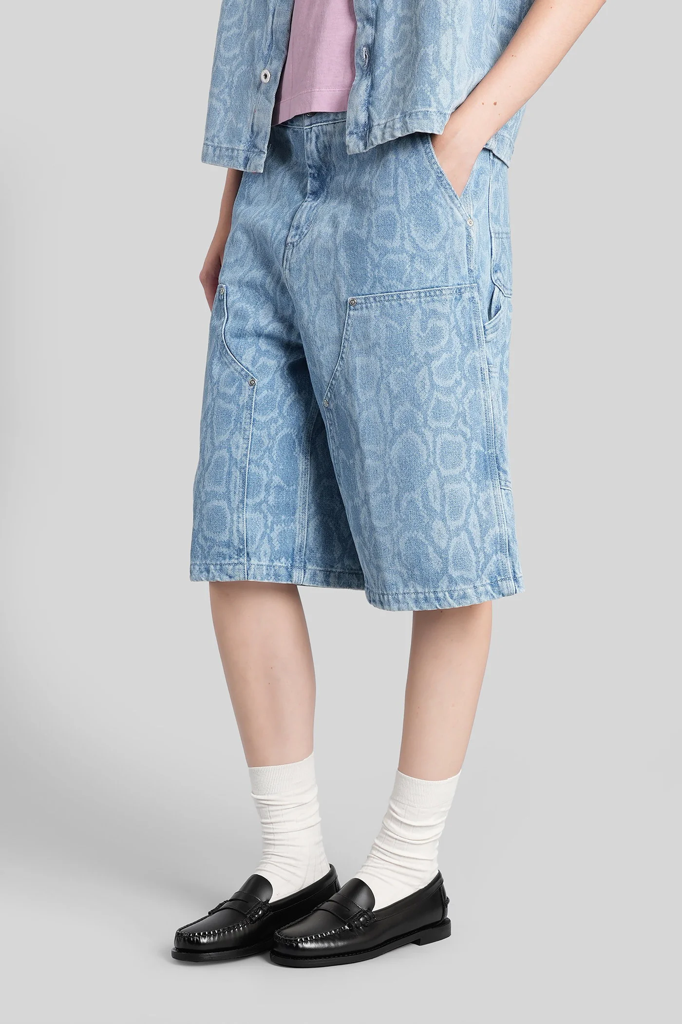 Shorts in blue cotton - Image 4