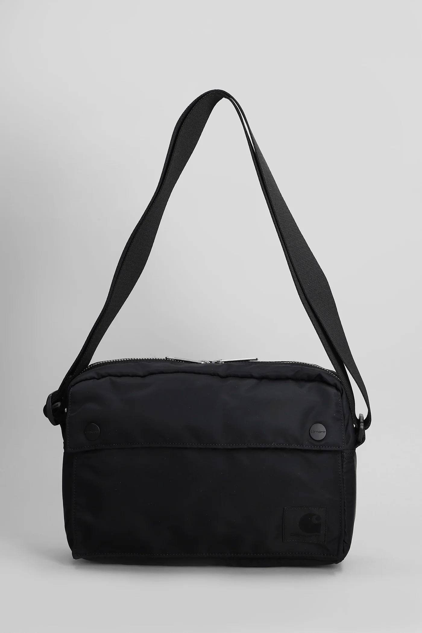 Shoulder bag in black nylon