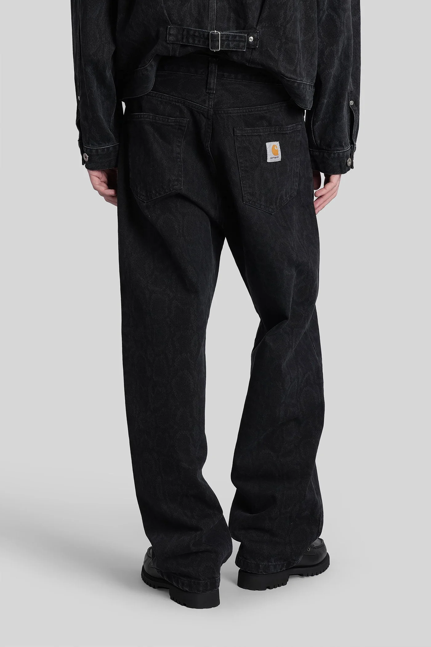 Snake landon pant Jeans in black cotton - Image 3