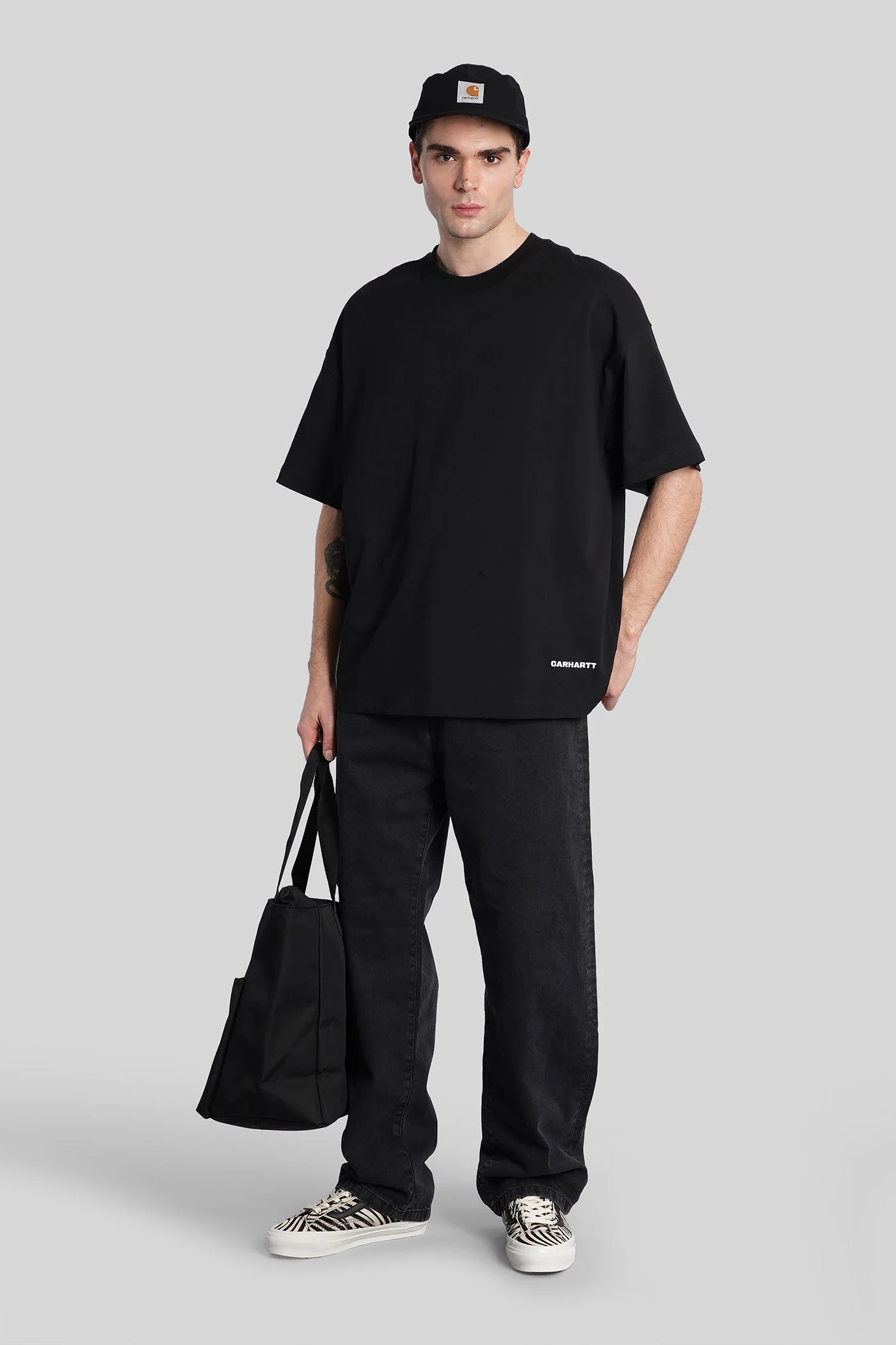 Ss link script tee T-Shirt in black cotton - Image 2