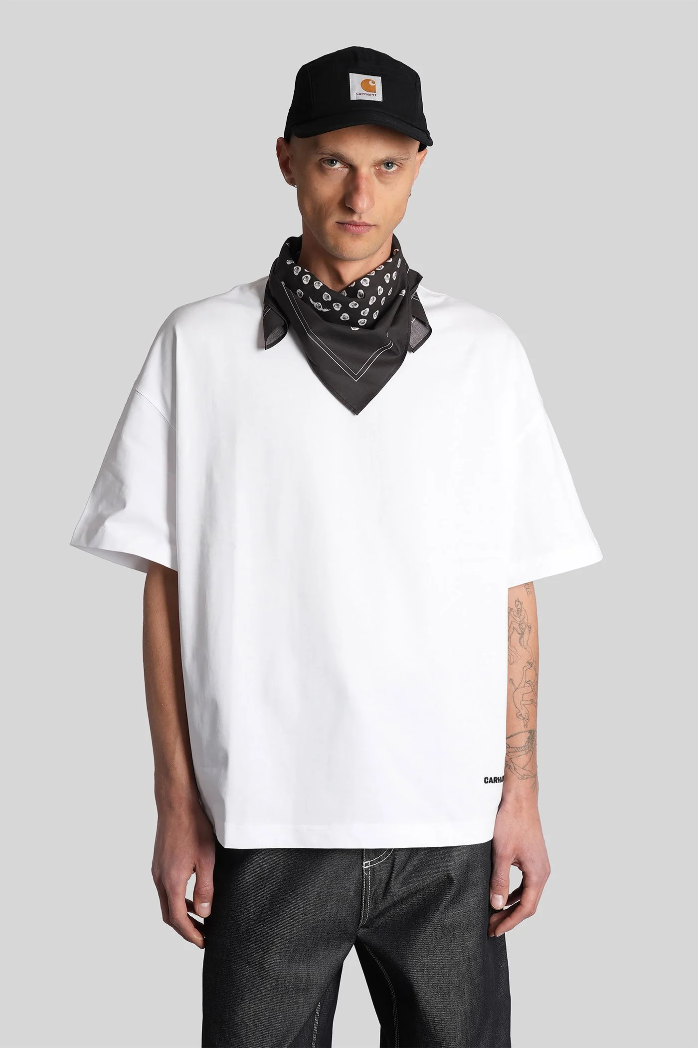 Ss link script tee T-Shirt in white cotton