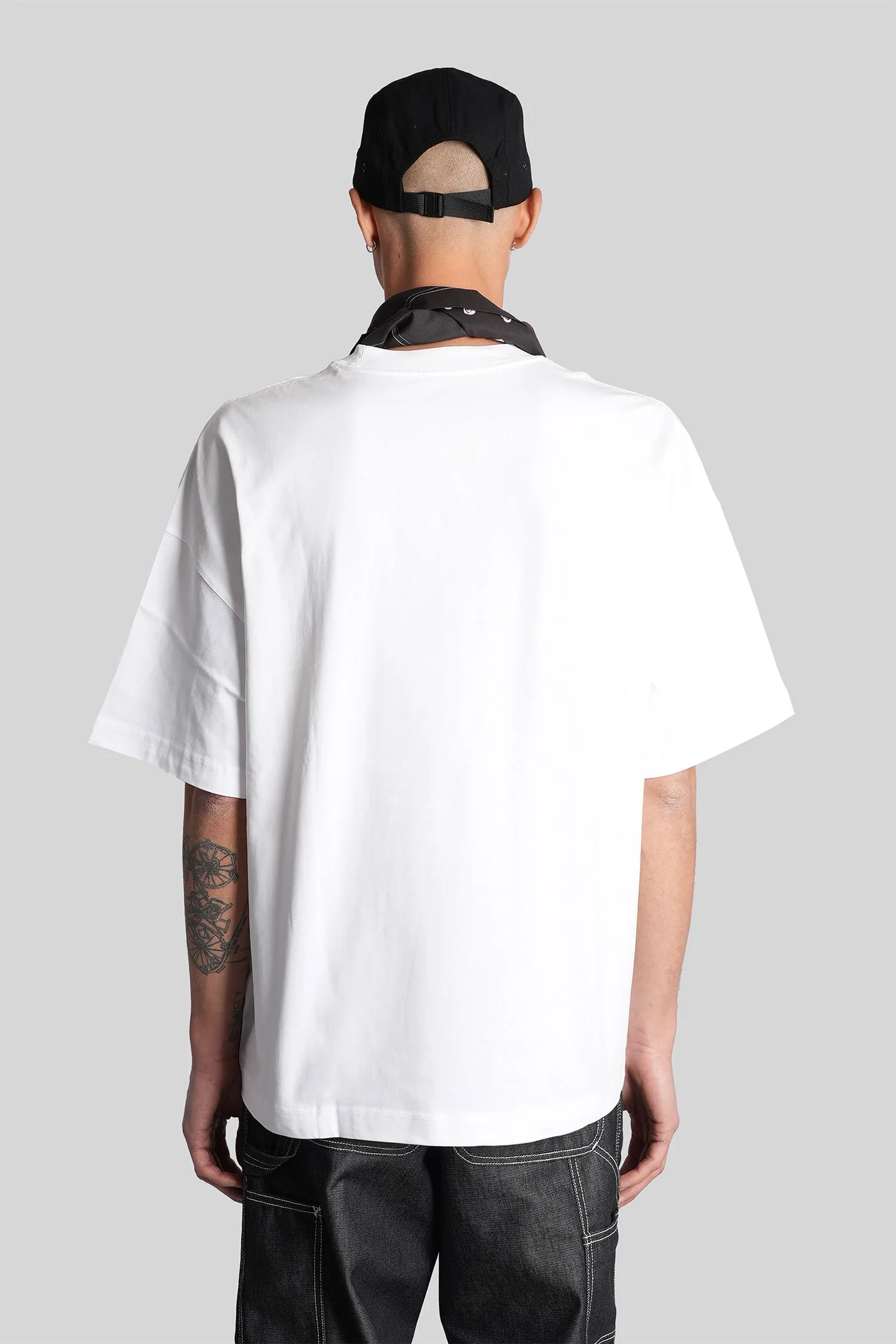 Ss link script tee T-Shirt in white cotton - Image 3