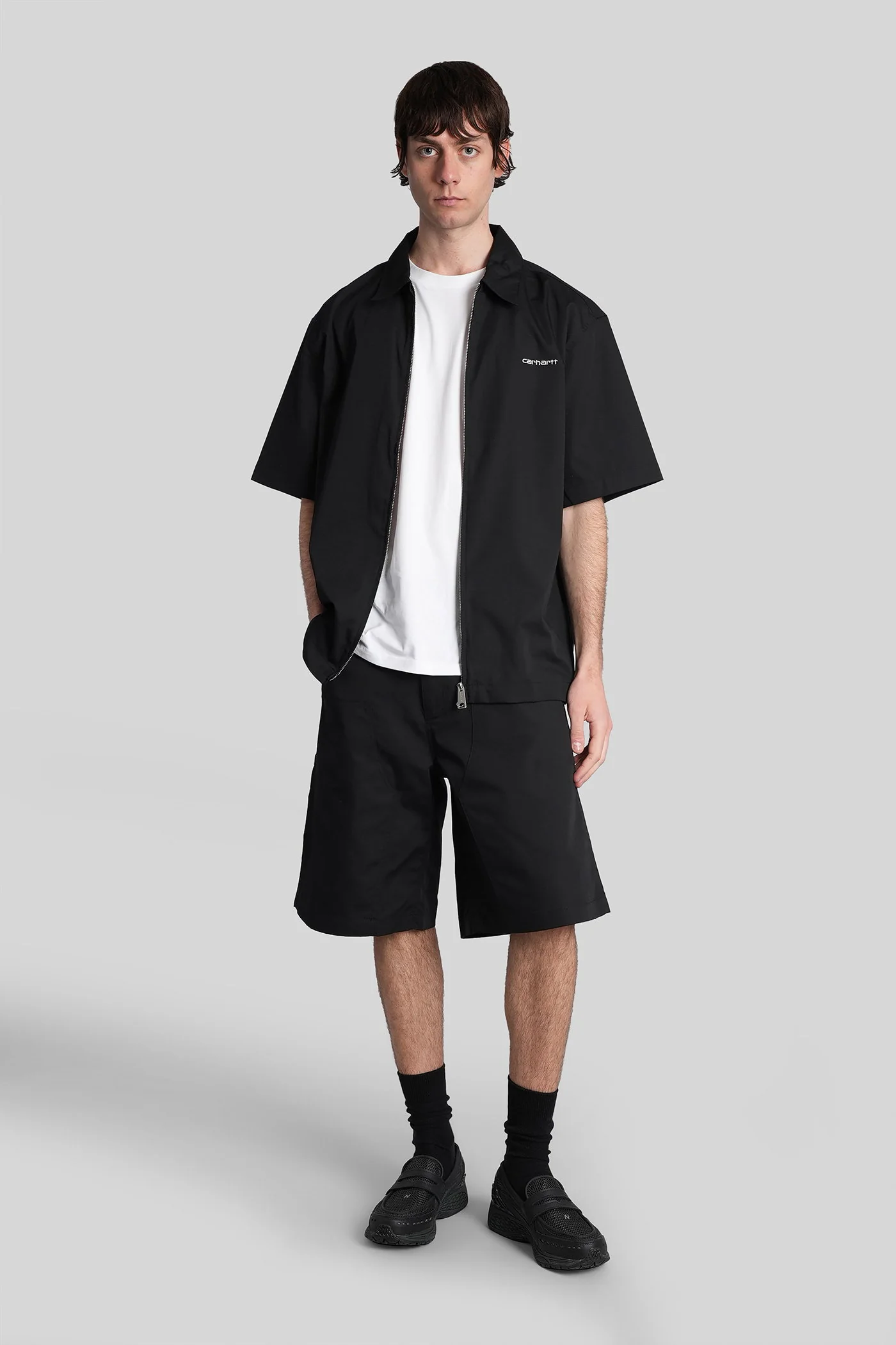 Ss postal zip shirt Shirt in black polyester - Image 2