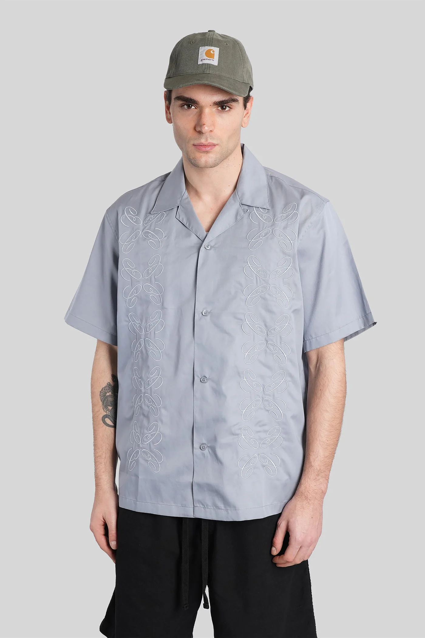 Ss signet shirt Shirt in cyan cotton