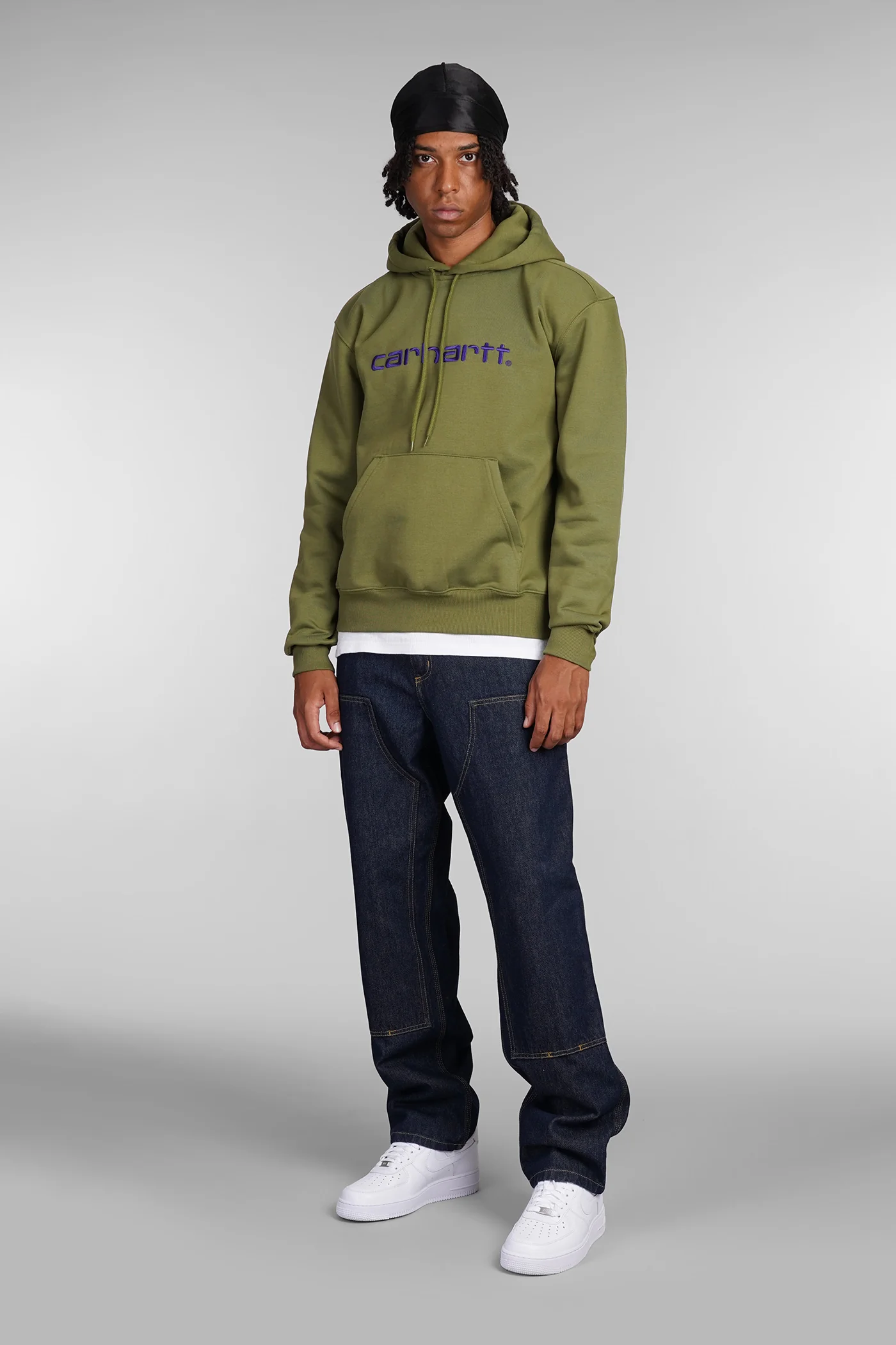 Sweatshirt in green cotton - Image 2