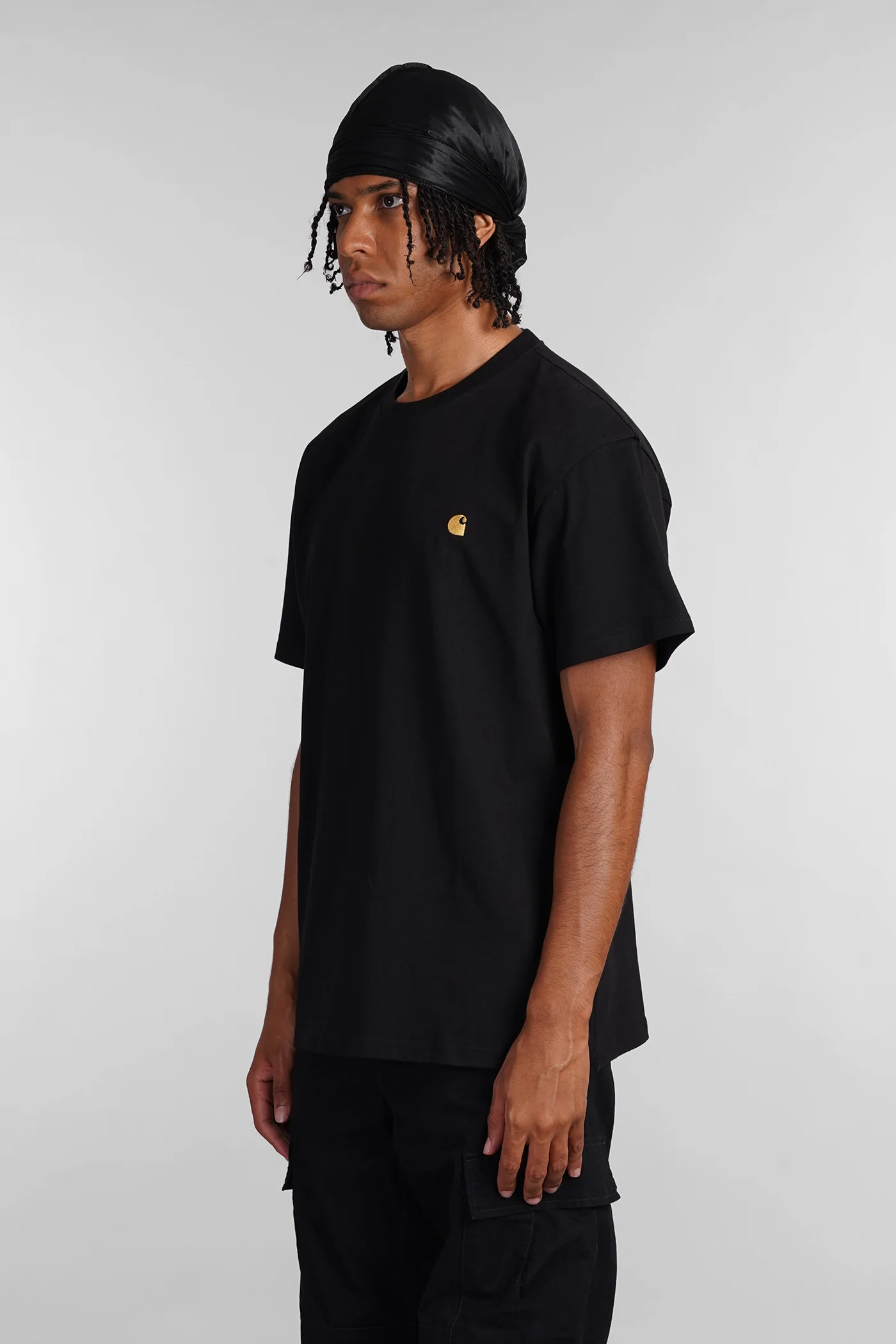 T-Shirt in black cotton - Image 4