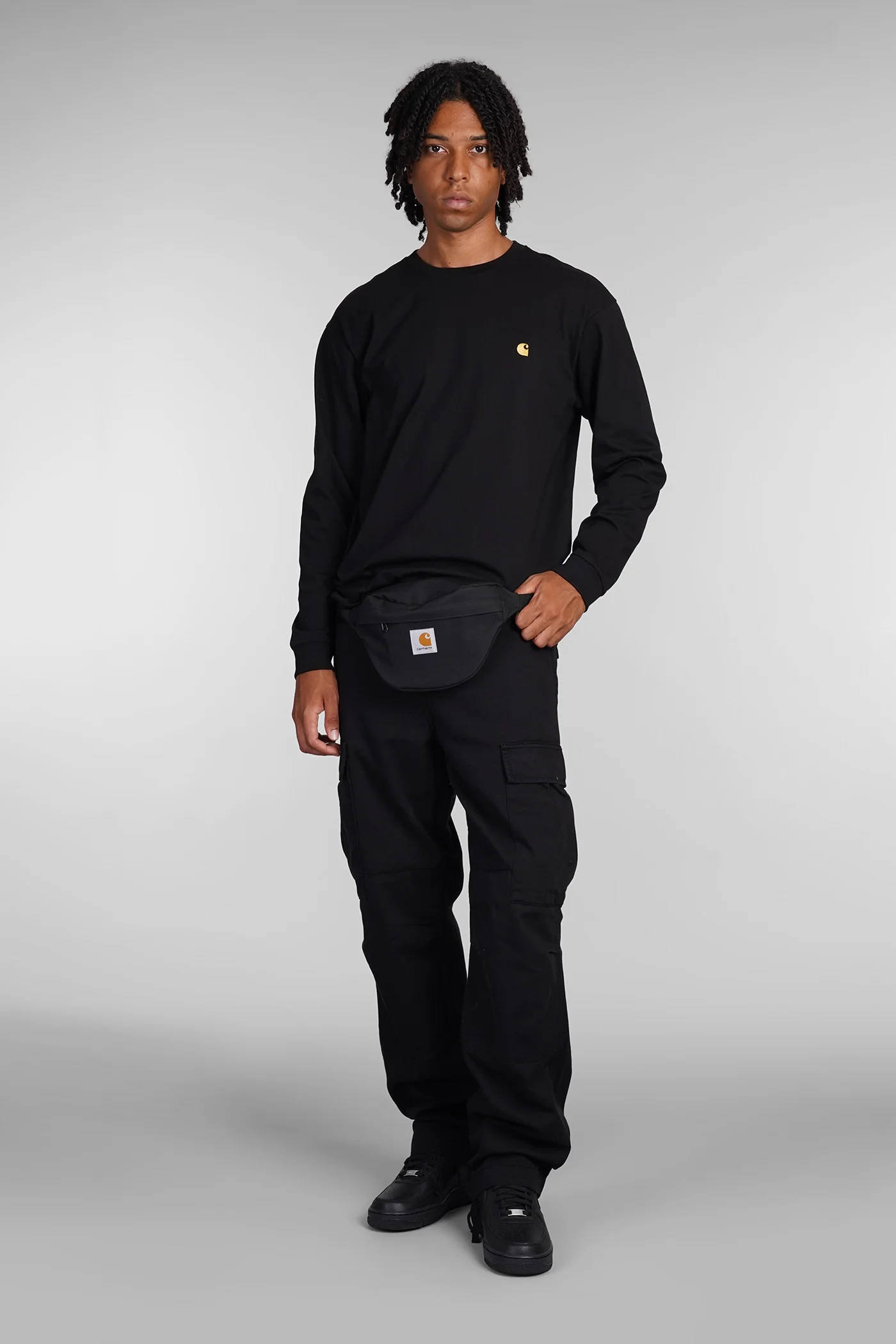 T-Shirt in black cotton - Image 2