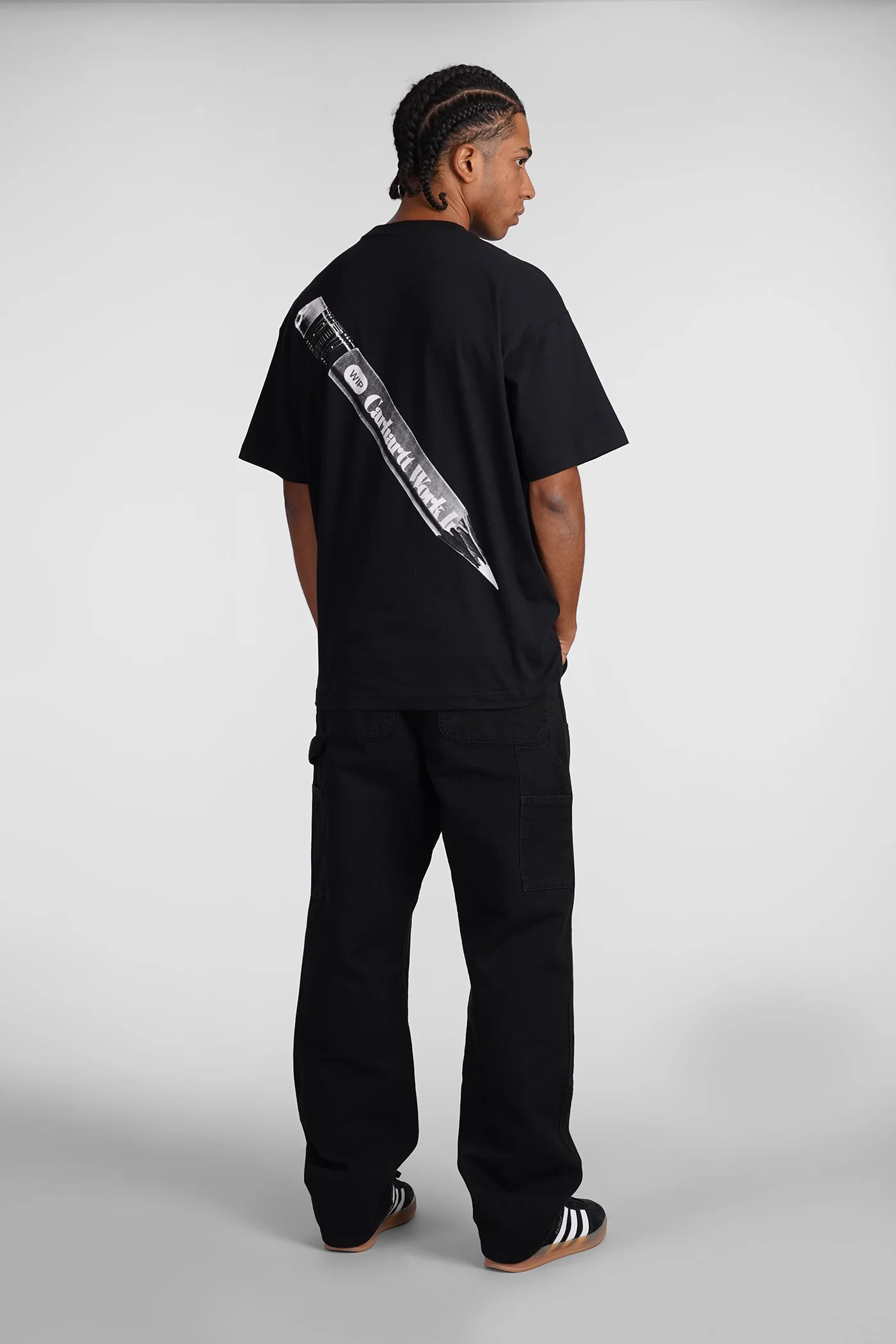 T-Shirt in black cotton - Image 2