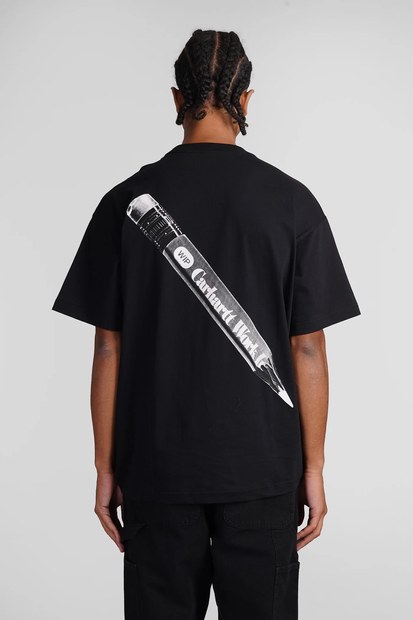 T-Shirt in black cotton - Image 3