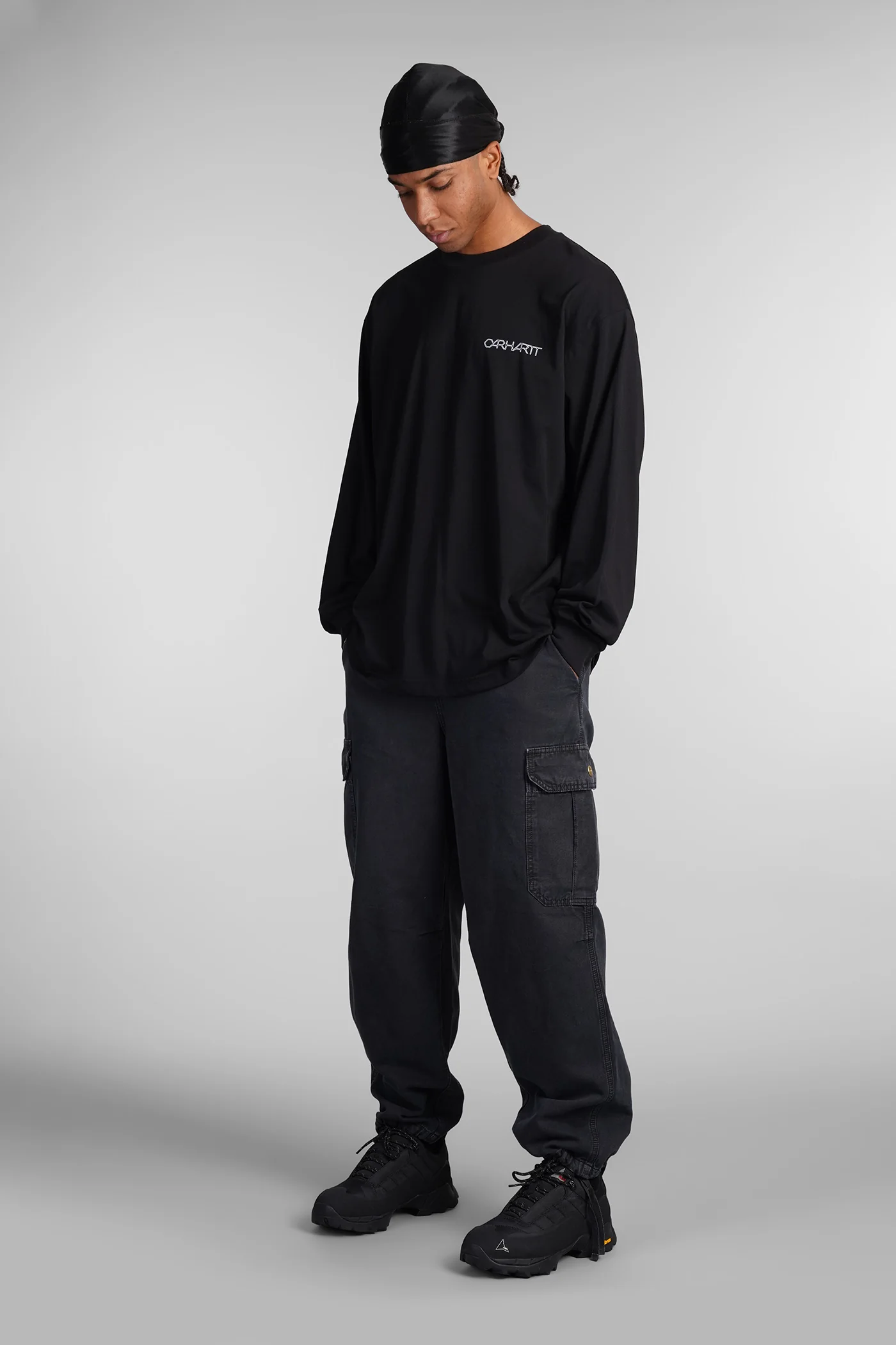 T-Shirt in black cotton - Image 2