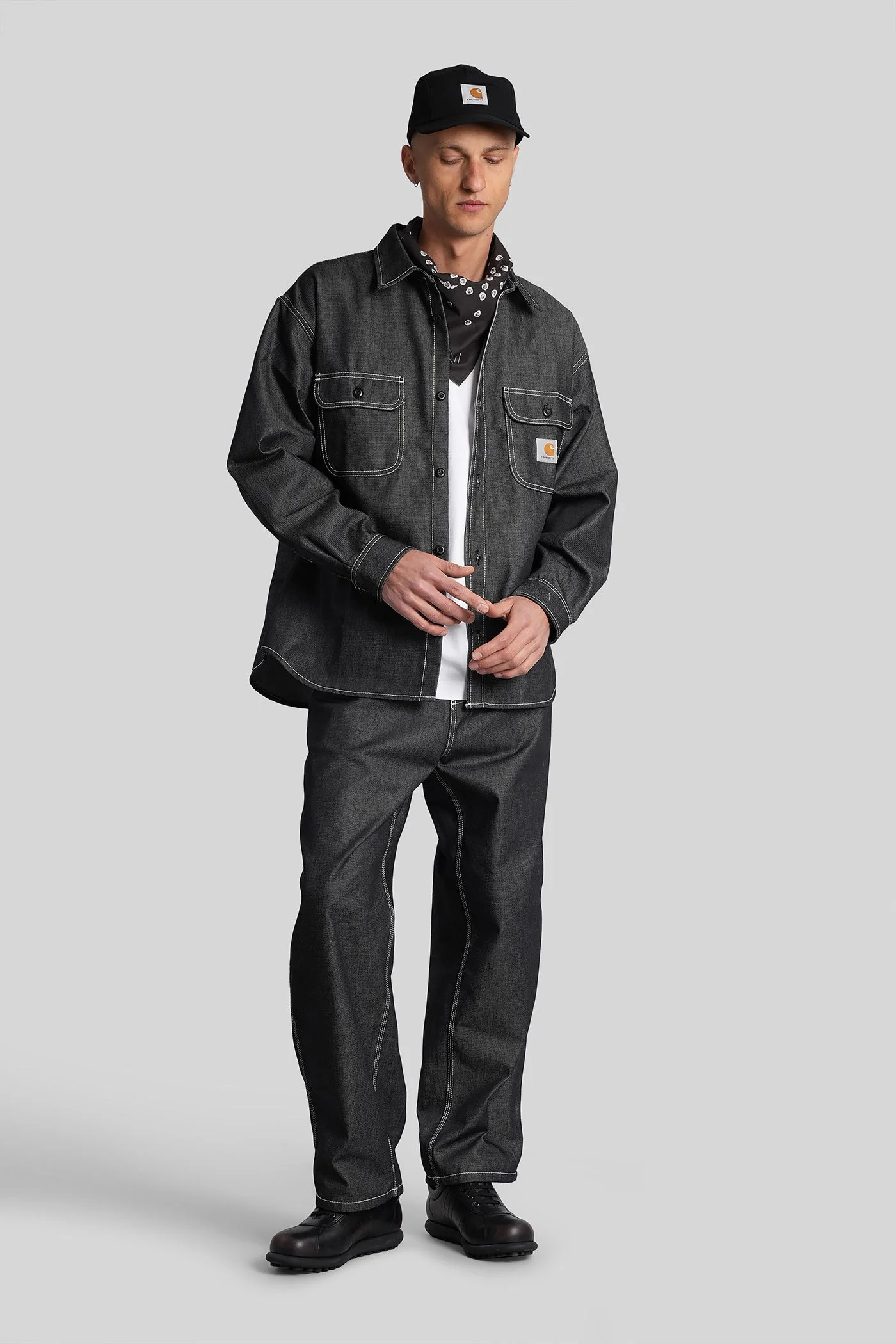 Tigan shirt jacket Shirt in black denim - Image 2