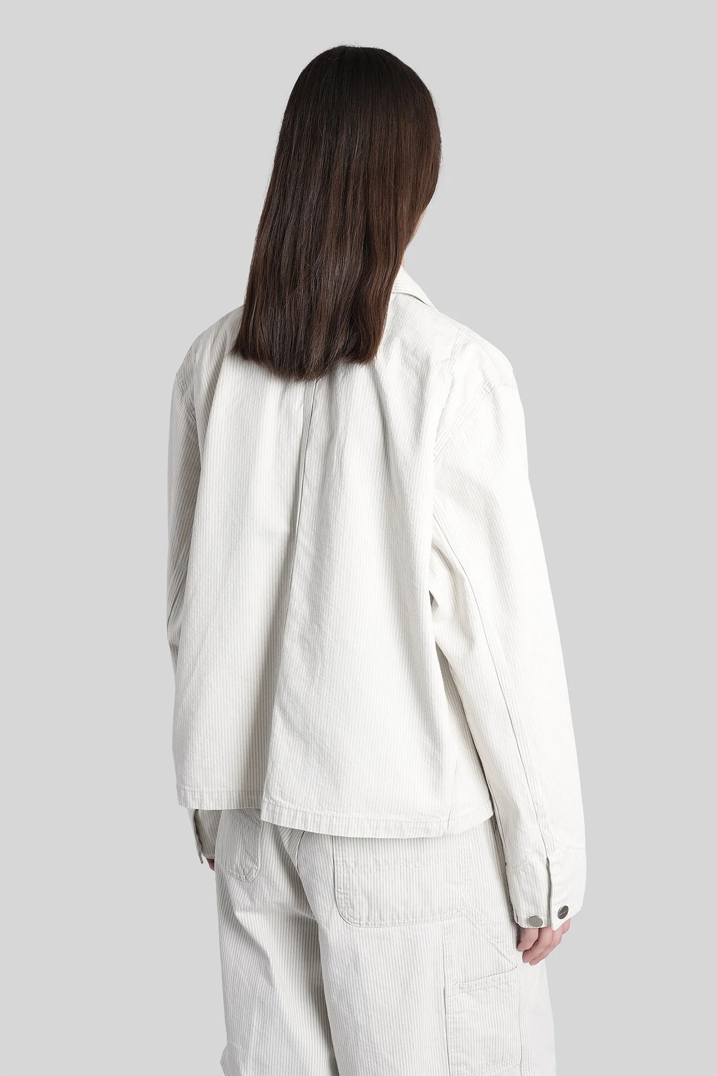 W mercer chore coat Casual jacket in beige cotton - Image 3