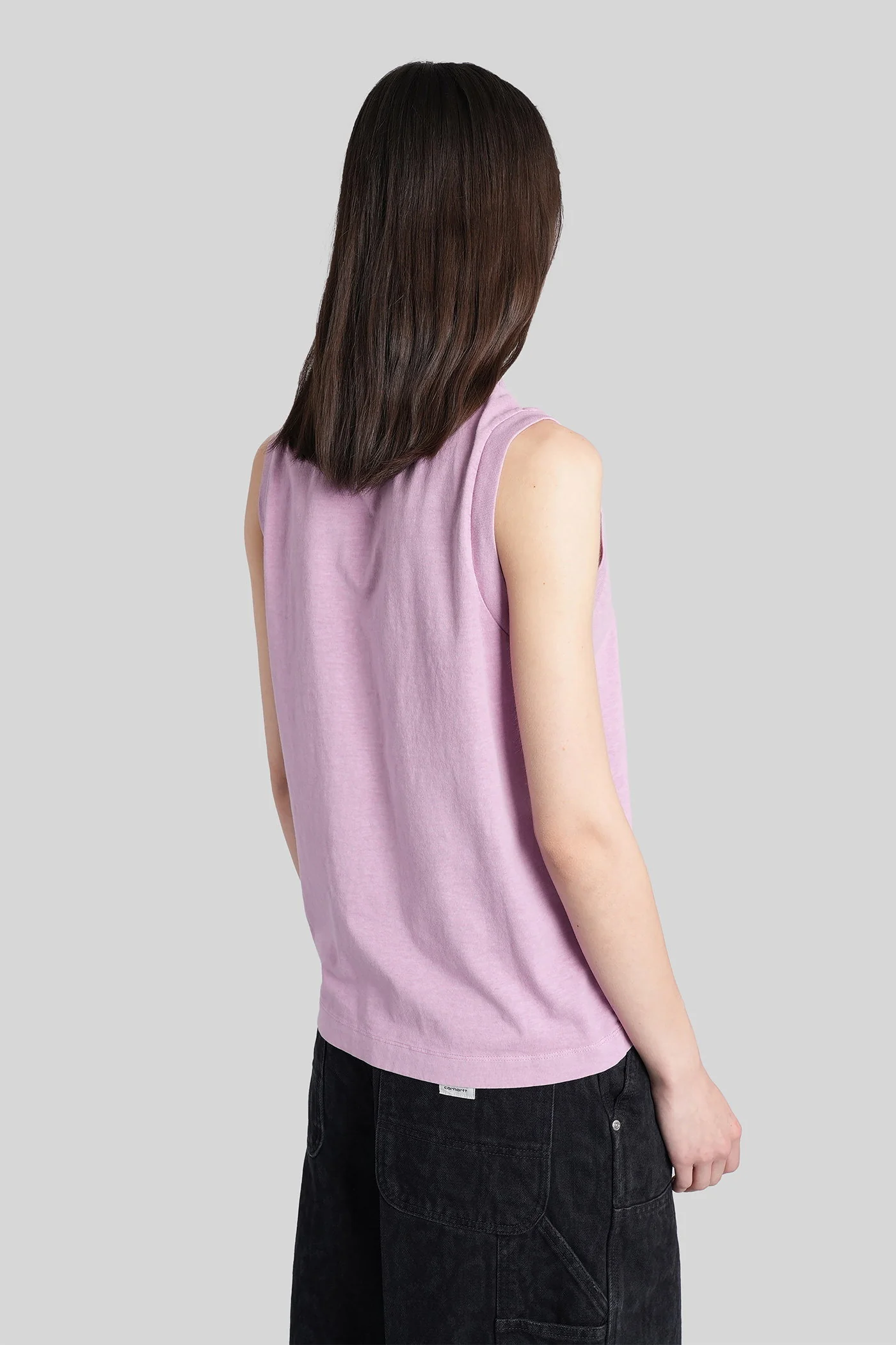W nelson a shirt T-Shirt in rose-pink cotton - Image 3