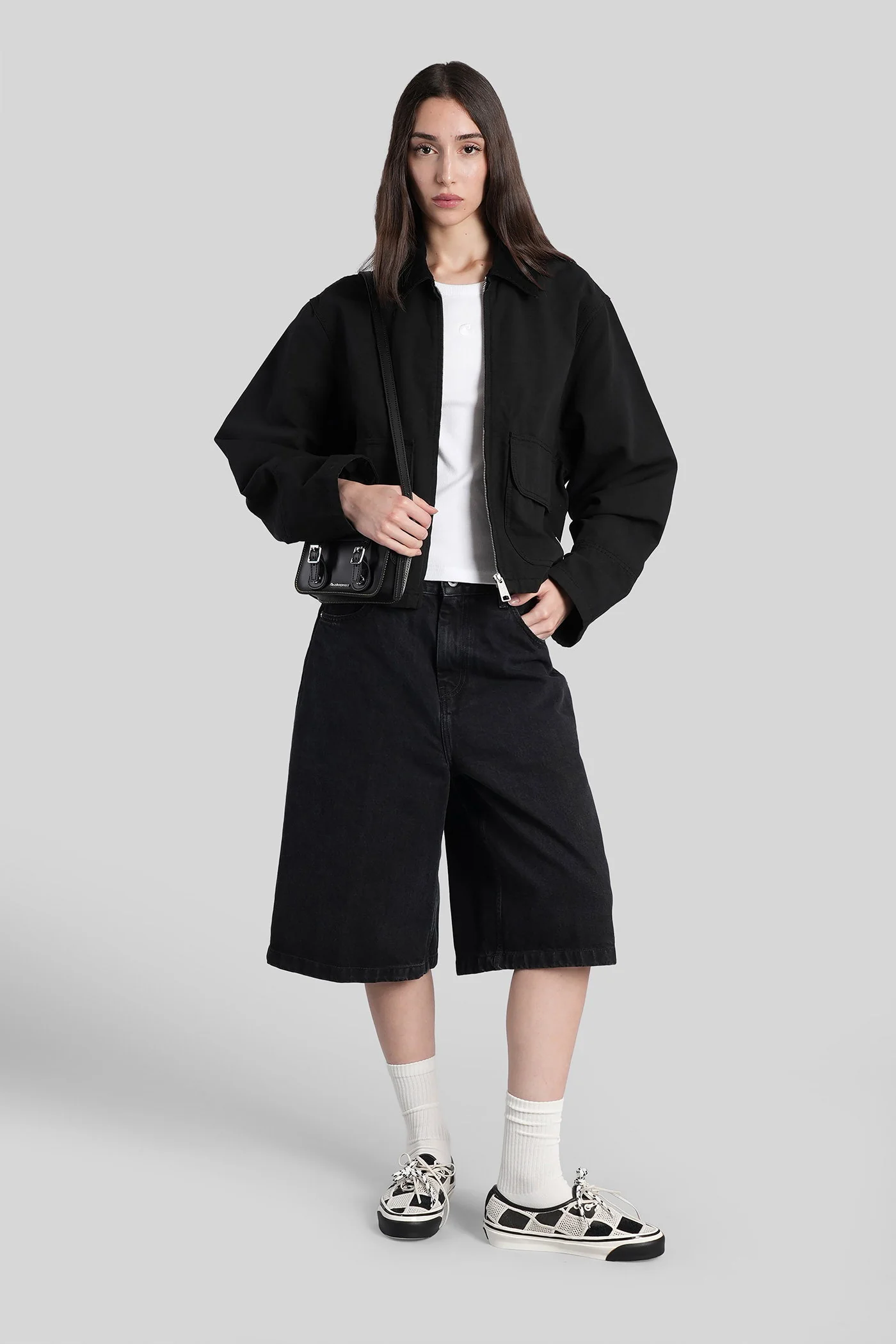 W prescott jacket Vest in black cotton - Image 2