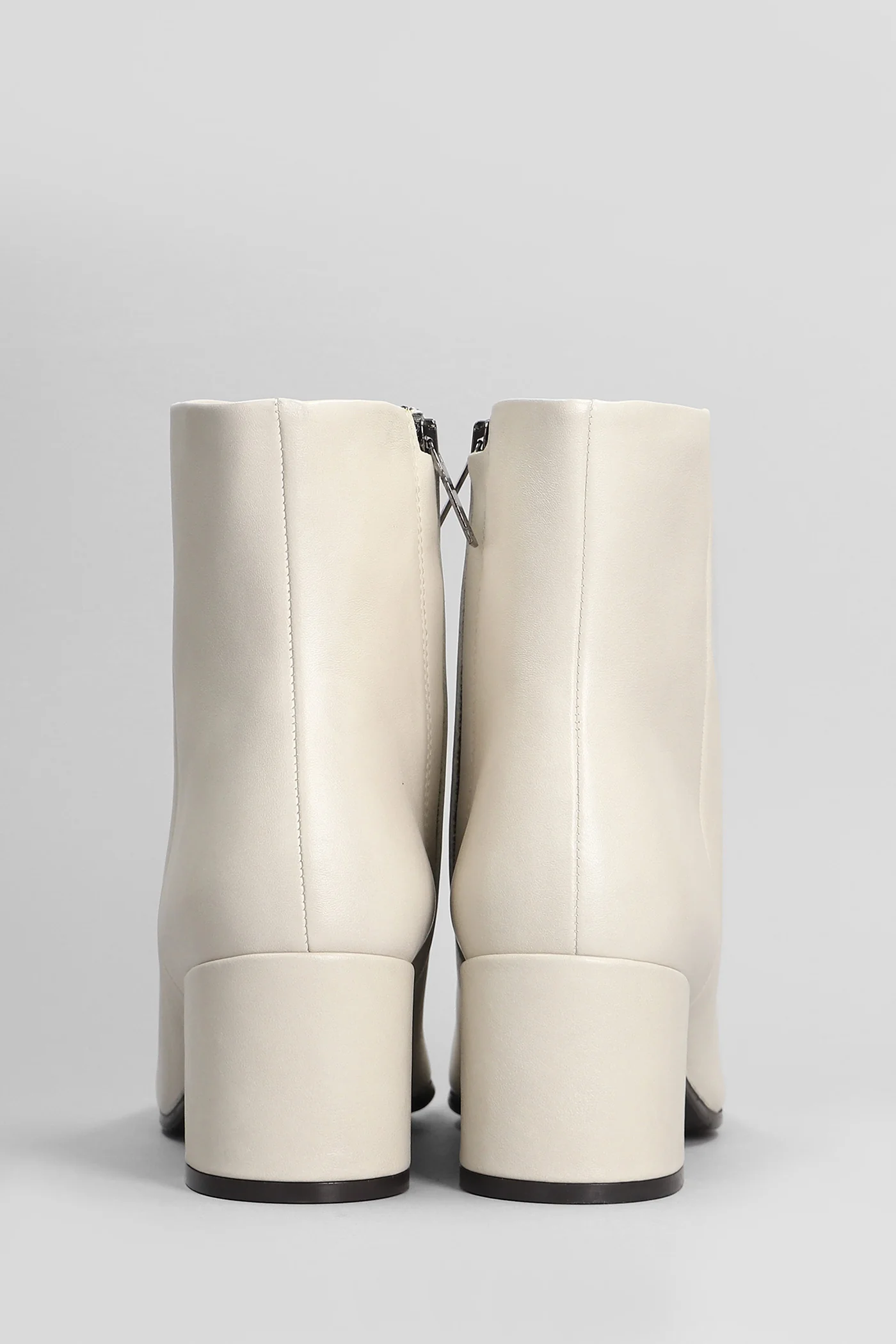 Amber Daily High heels Ankle boots in beige leather - Image 4